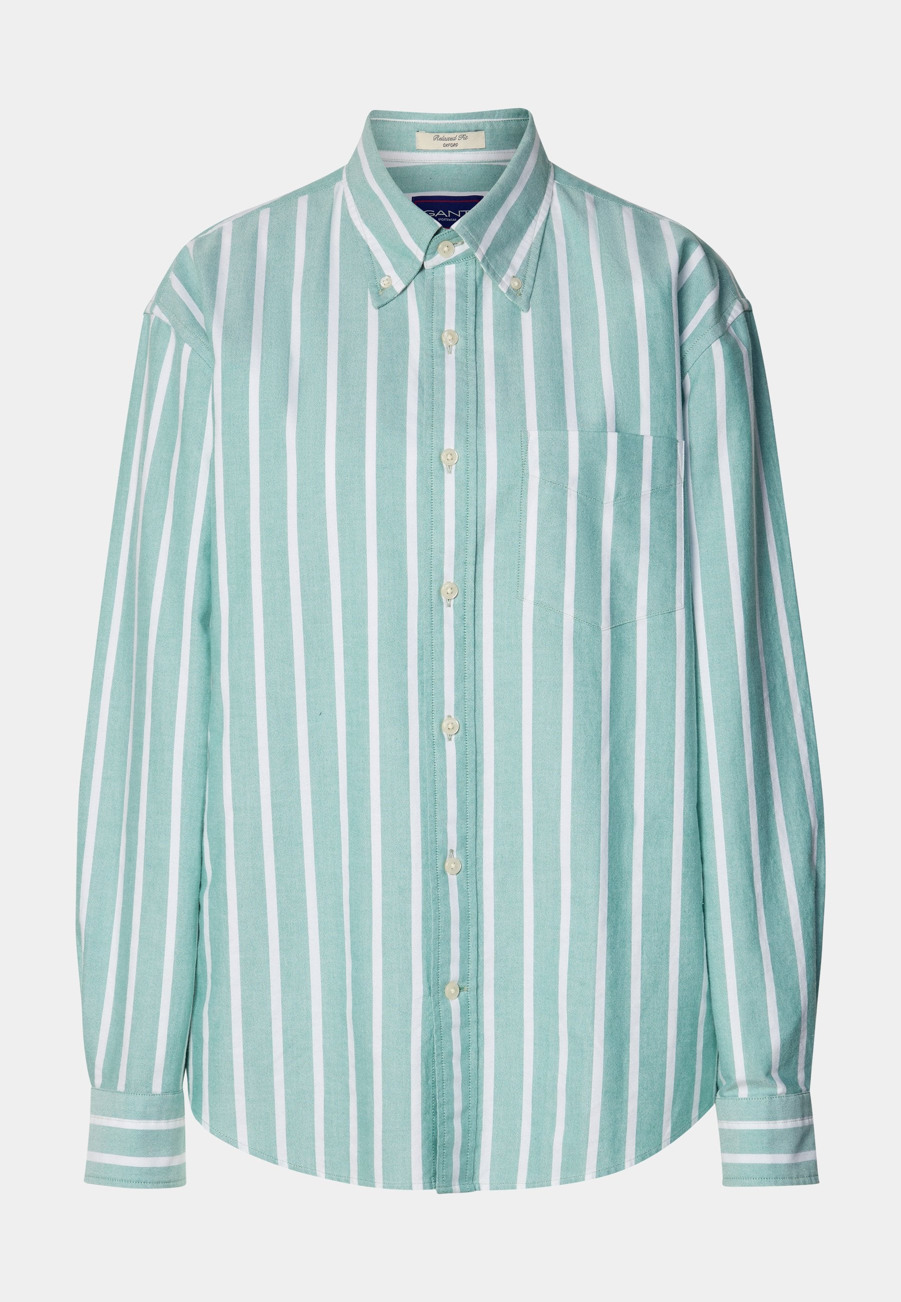 EXCLUSIVE HERITAGE 2.0 REL OXFORD STRIPE SHIRT - Bluz - koyu yeşil