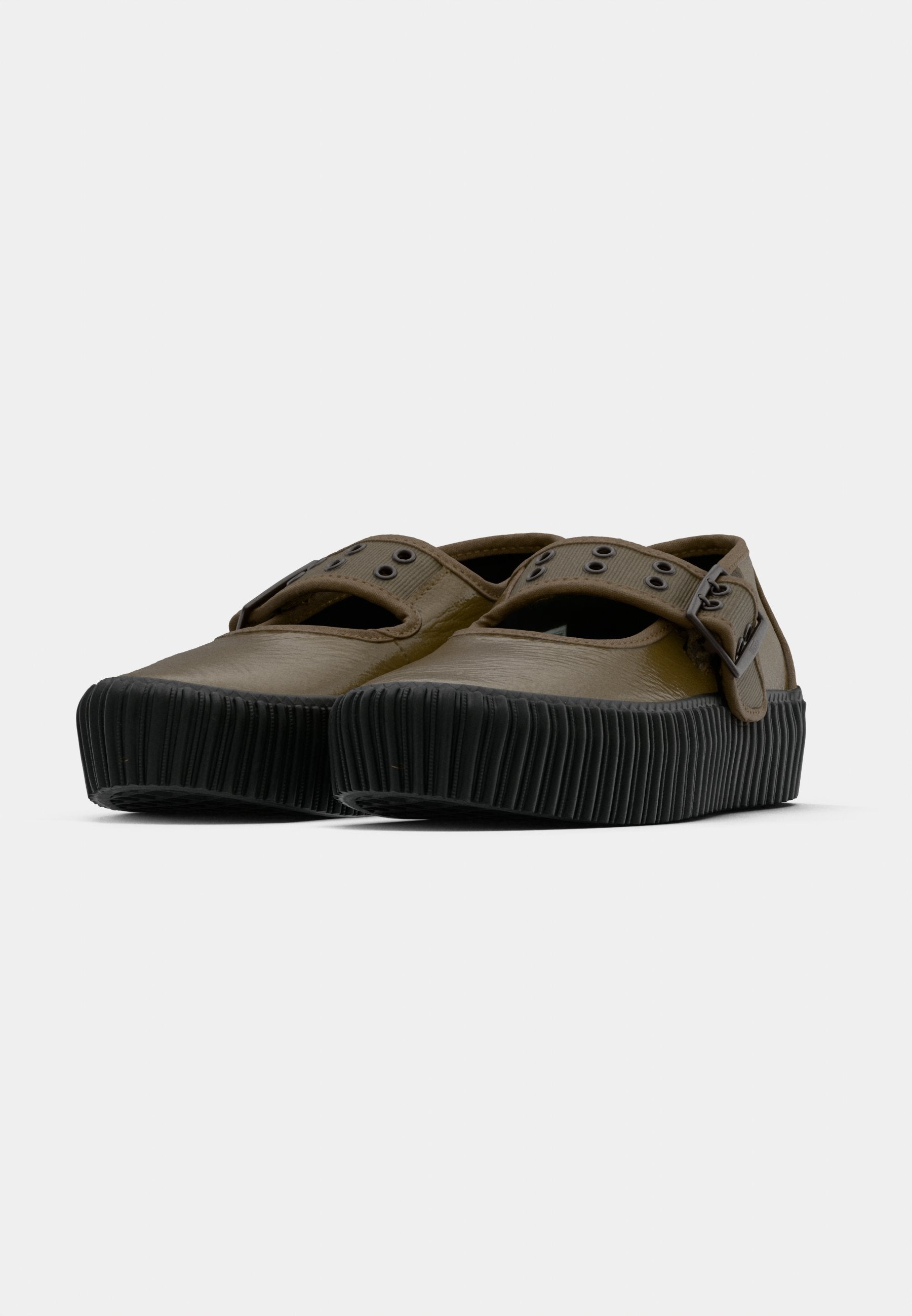 MARY JANE CREEPER - Ankle strap ballet pumps - sepia