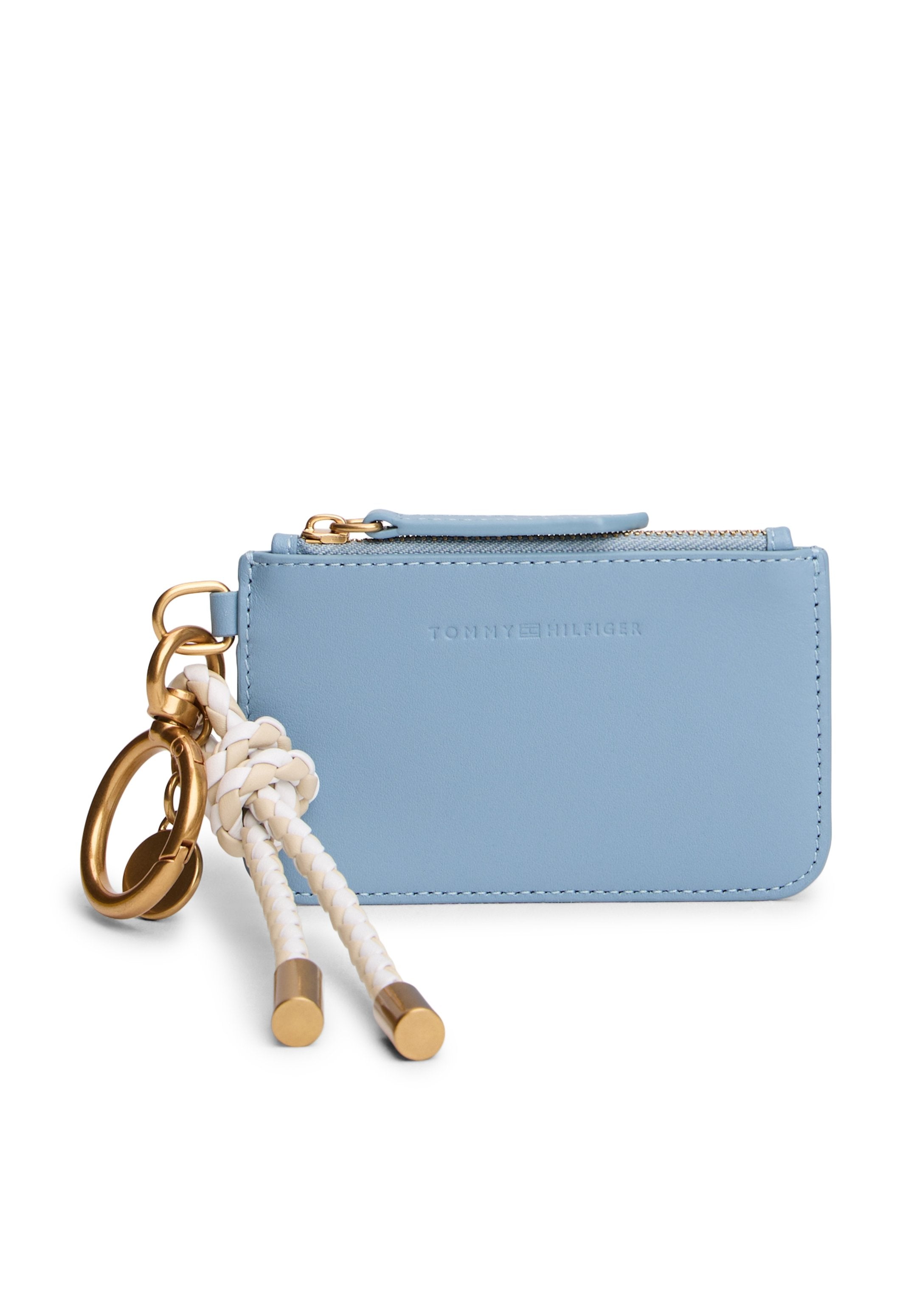 MULTI CHARM LEATHER KEYRING PURSE - Keyring - light blue
