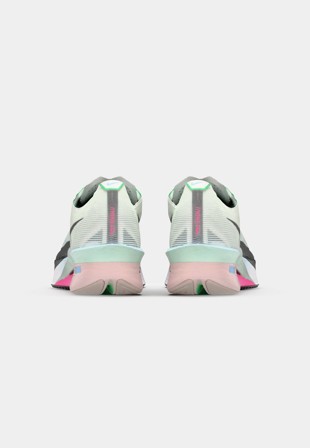 VAPORFLY 4 - Road running shoes - white/black/hyper pink/mint foam/silt red/glacier blue