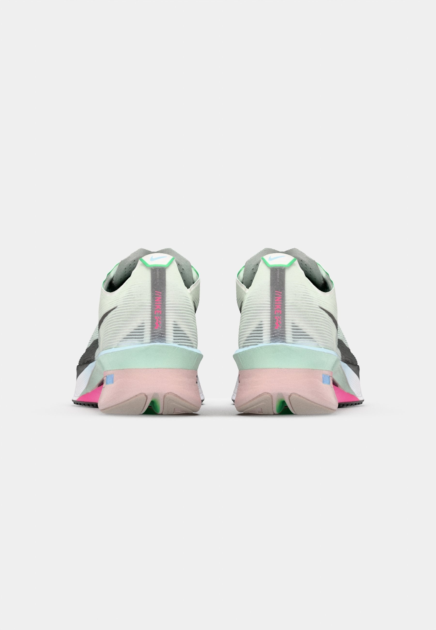 VAPORFLY 4 - Road running shoes - white/black/hyper pink/mint foam/silt red/glacier blue