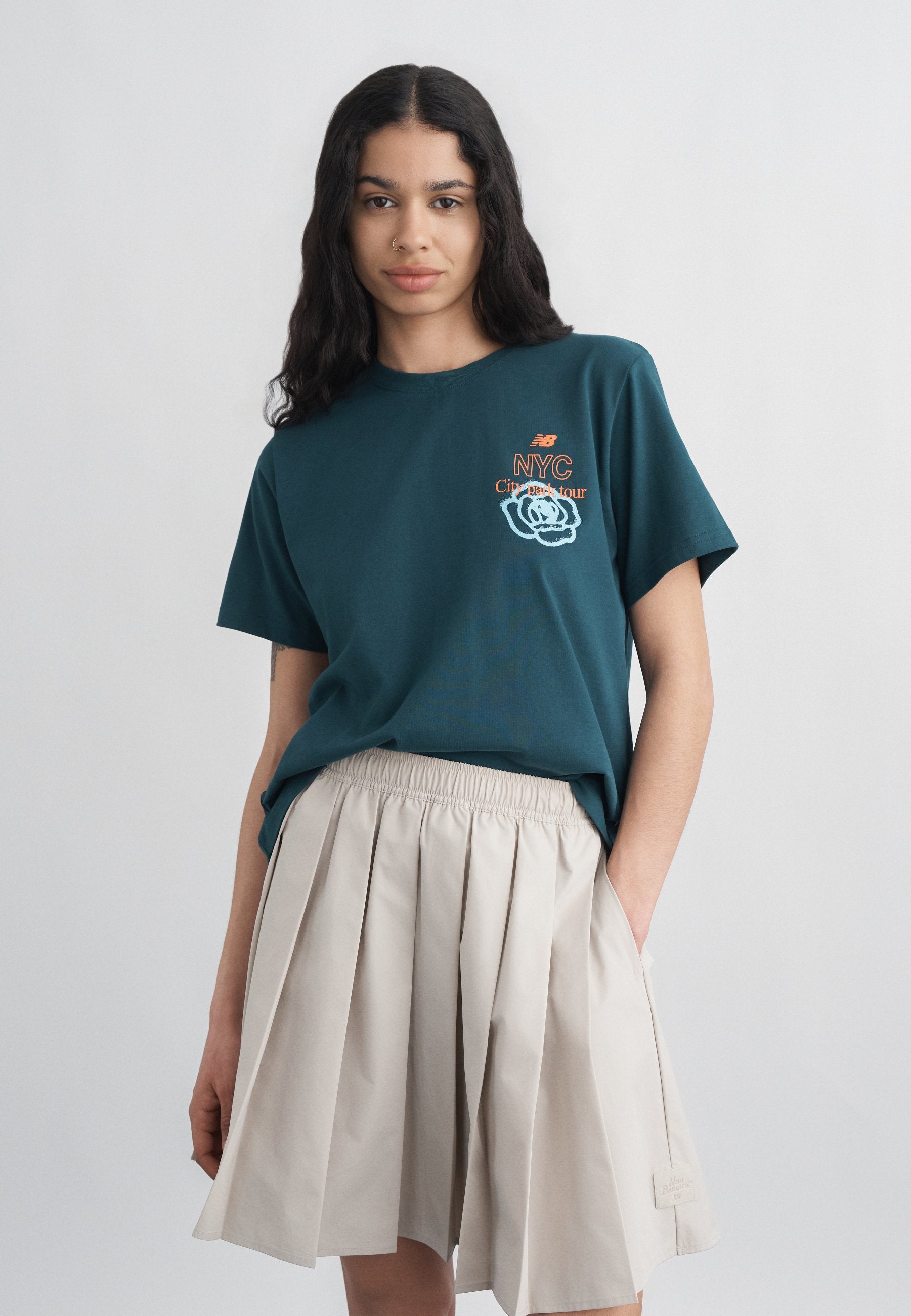 CITY RUN RELAXED - T-shirt imprimé - vert méduse