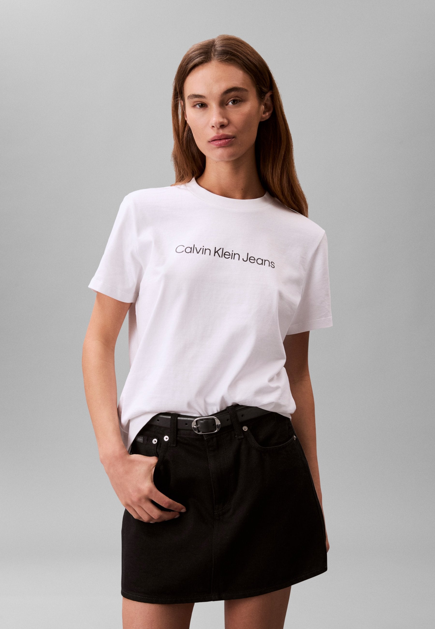 LOGO CLASSIC TEE - Print T-shirt - brilliant white