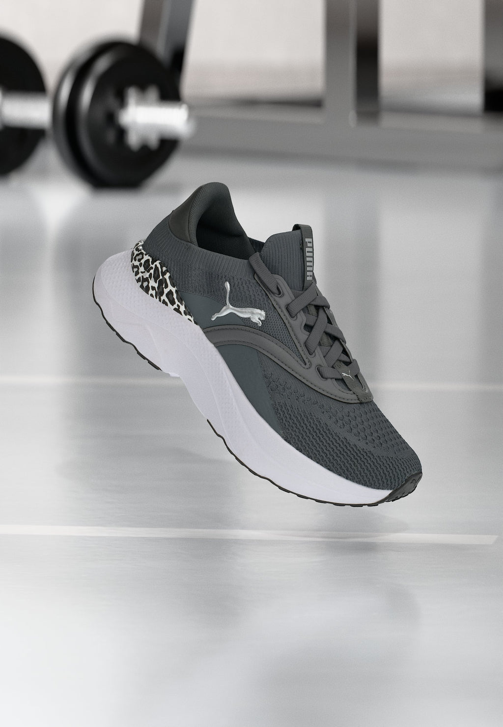 SOFTRIDE MAYVE ANIMAL - Road running shoes - cool dark gray/black/silver-coloured