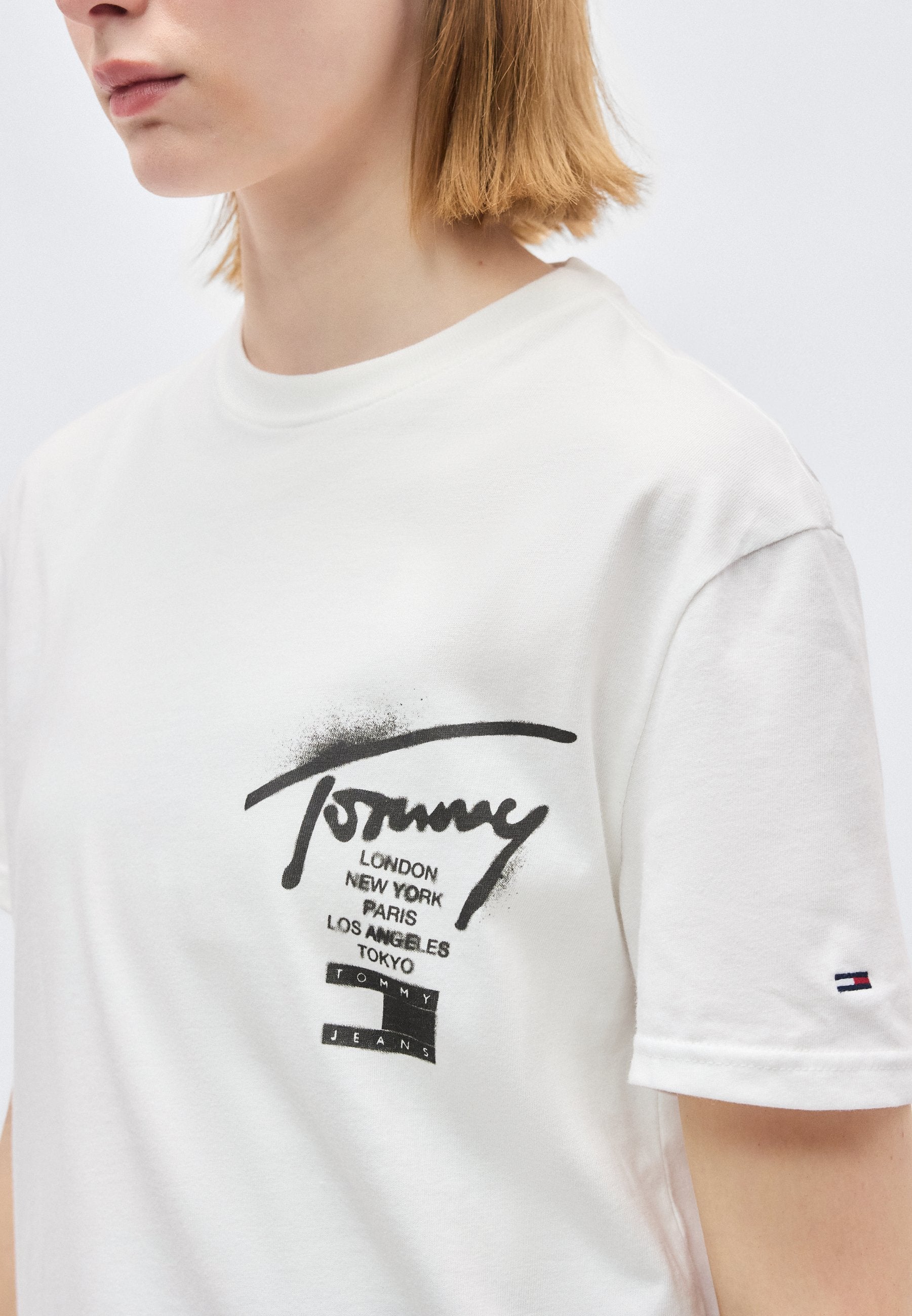 SIGNATURE BACK LOGO JERSEY T-SHIRT - Print T-shirt - ecru
