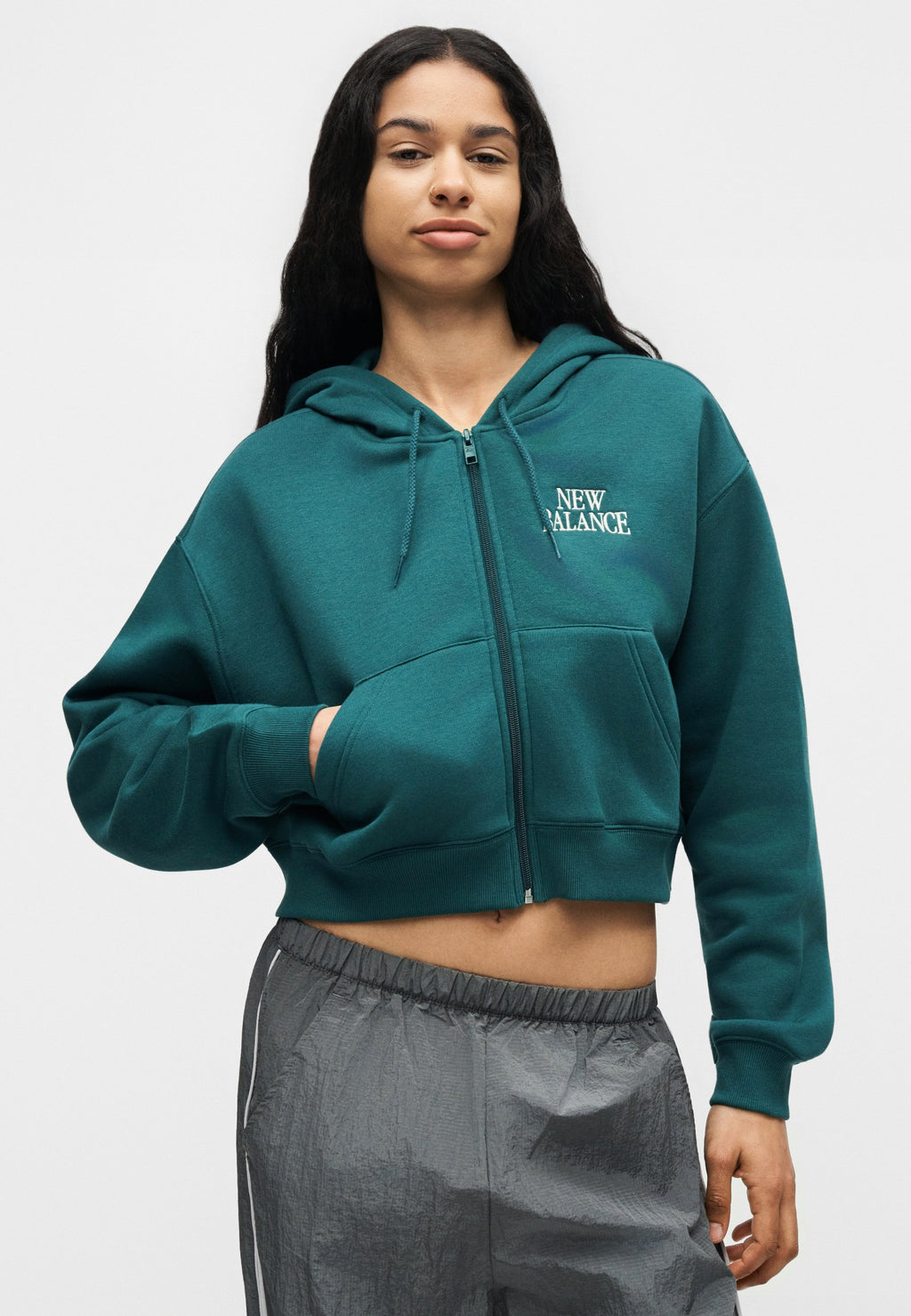 LINEAR HERITAGE FULL ZIP - Zip-up sweatshirt - medusa green