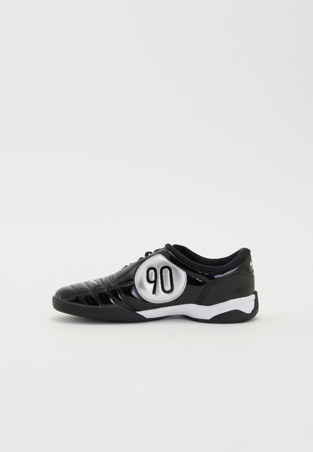 T90 SP UNISEX - Baskets - noir/blanc/argenté métallisé
