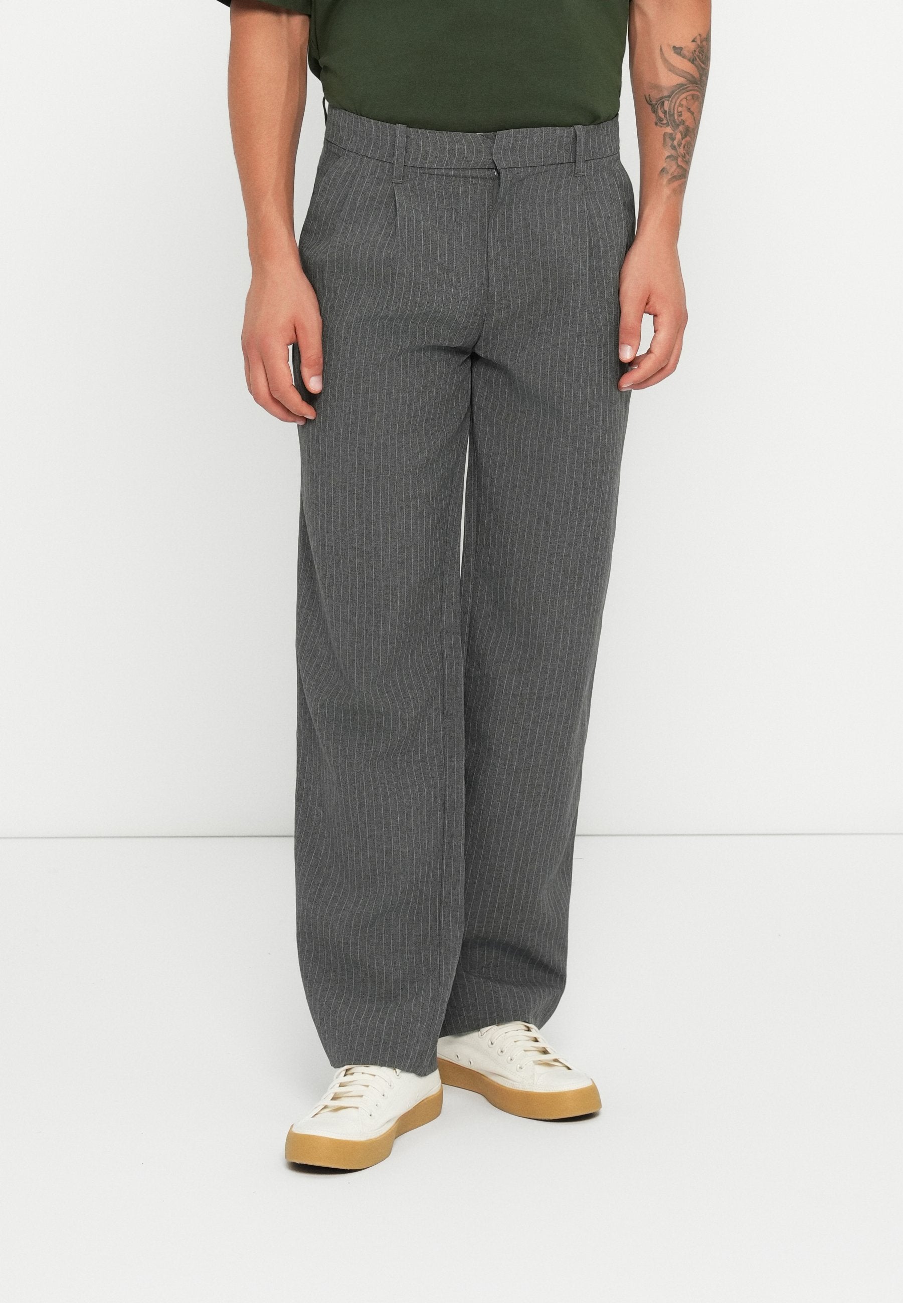 Classic Wide Leg Fit - Trousers - dark grey
