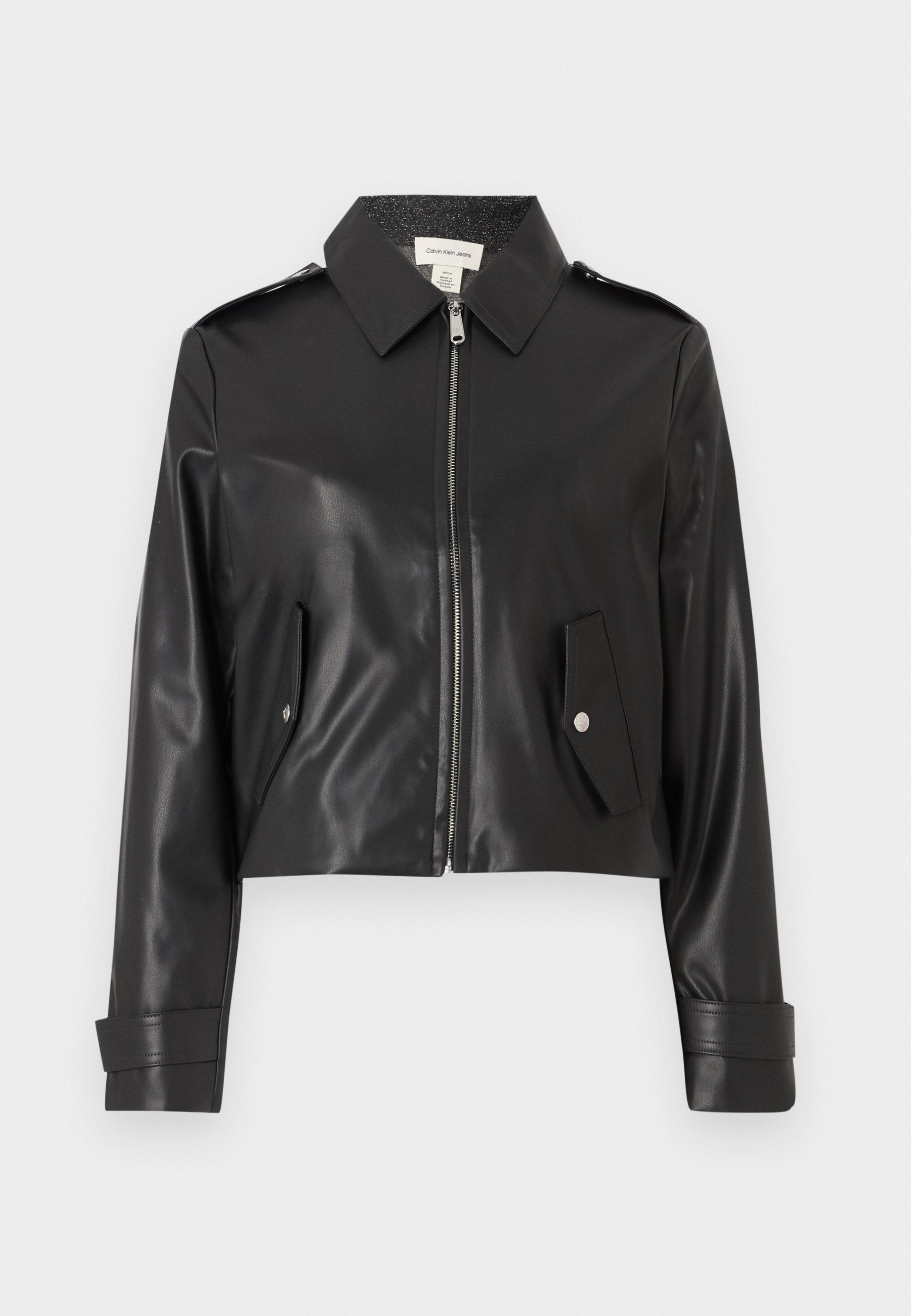 MOTO JACKET - Faux leather jacket - black