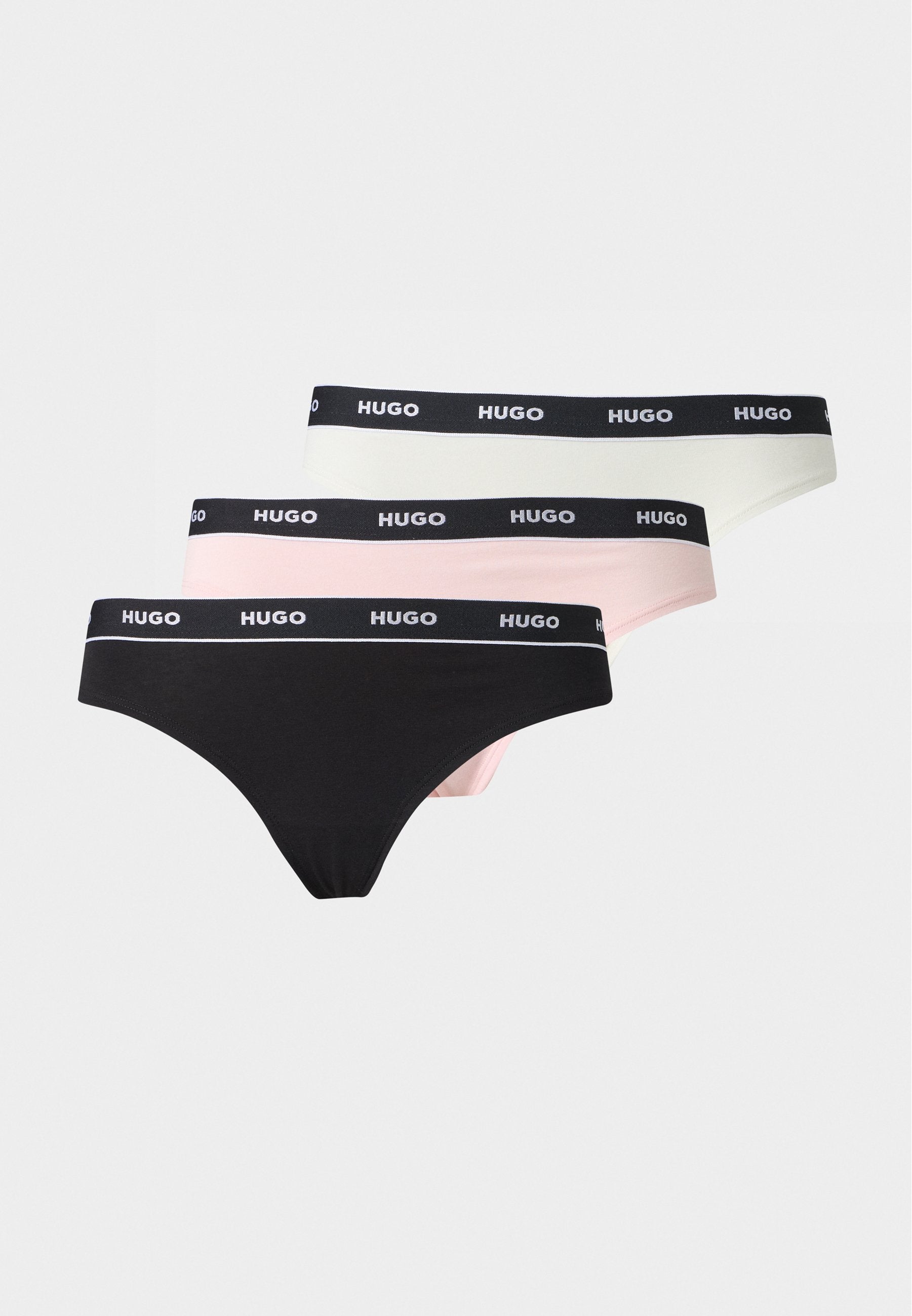 STRIPE 3 PACK - Thong - black/pink/white