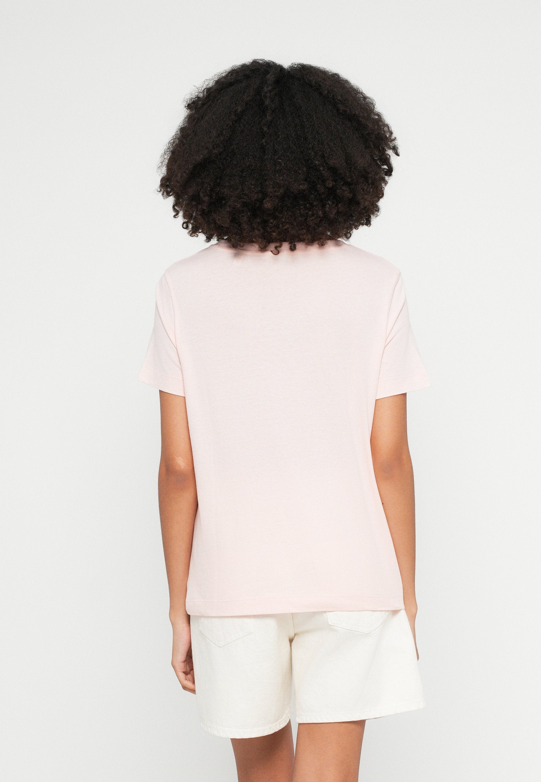 SHIELD V NECK - Basic T-shirt - peony pink