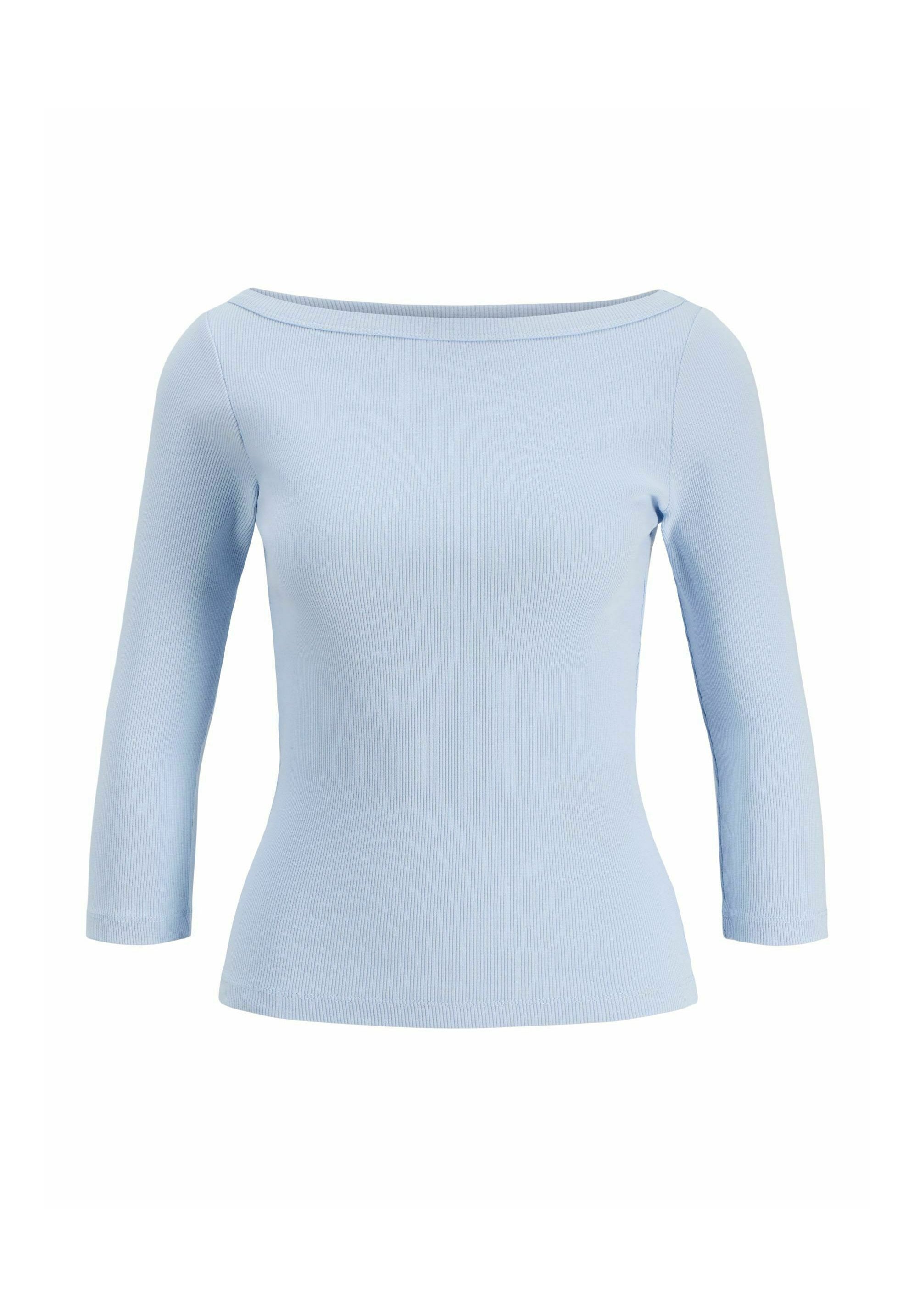 JXFIFI STR 3/4 BOATNECK TOP JRS NOOS - بلوزة بأكمام طويلة - سماء