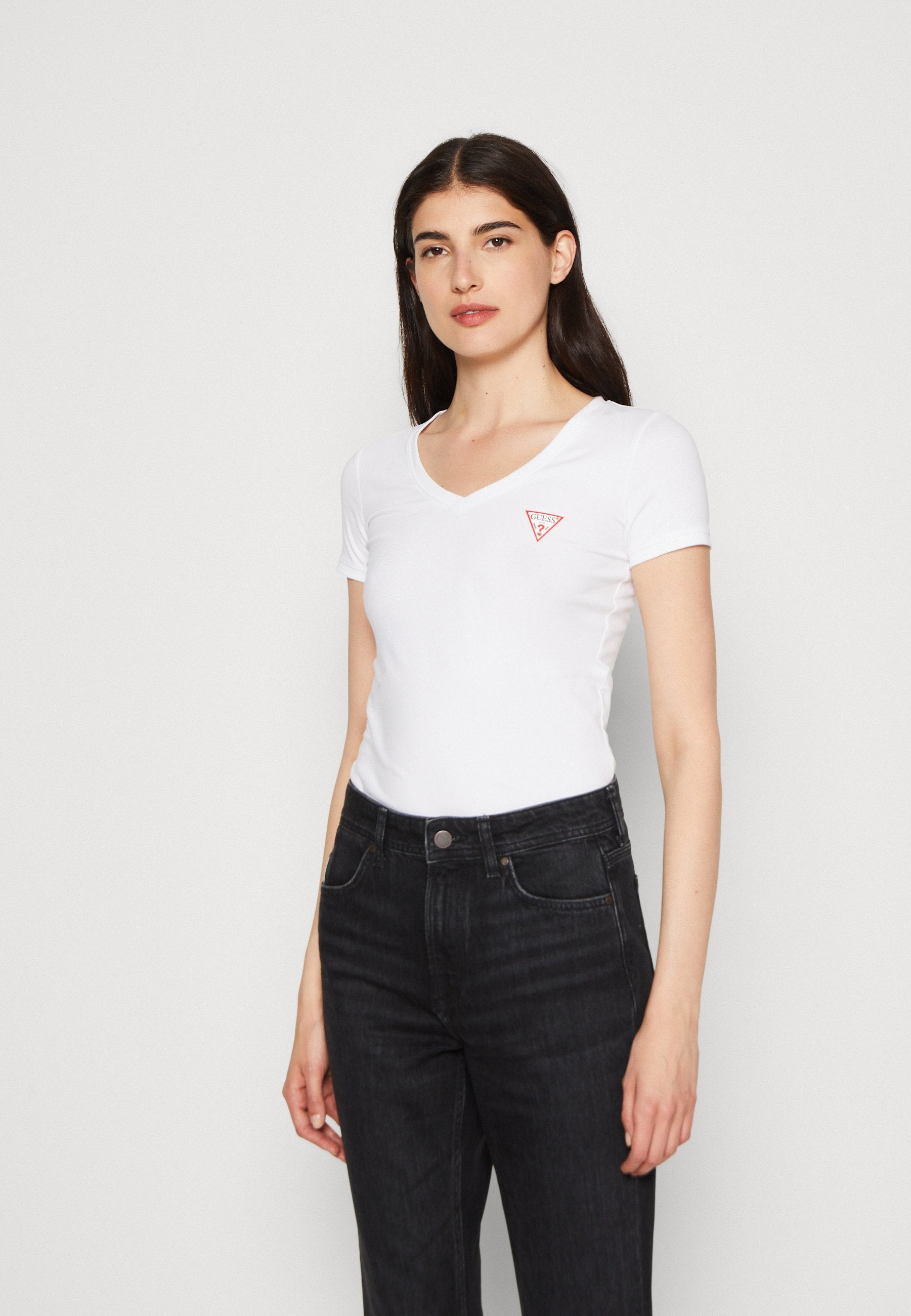 MINI TRIANGLE TEE - Basic T-shirt - pure white