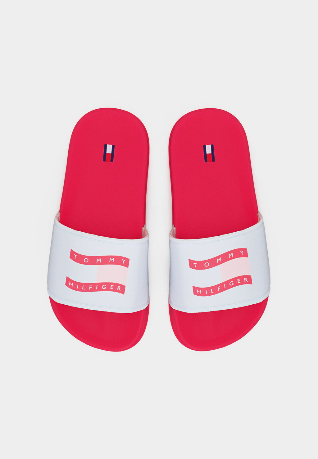 DAMIAN - Slippers - white/fuchsia