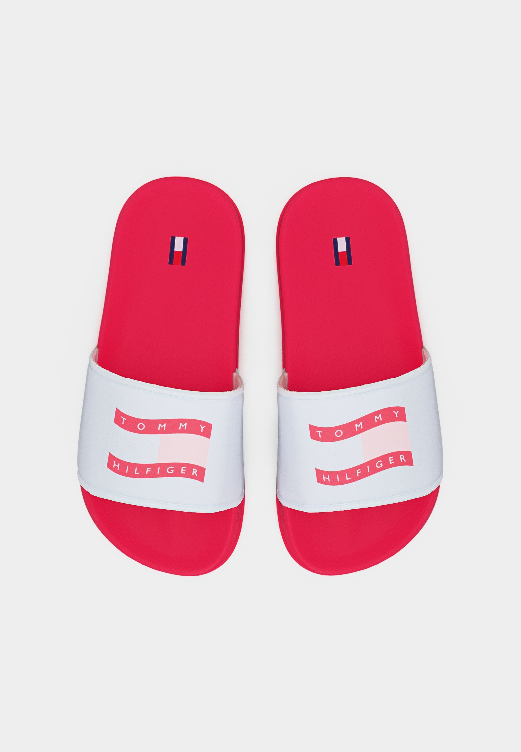 DAMIAN - Slippers - white/fuchsia