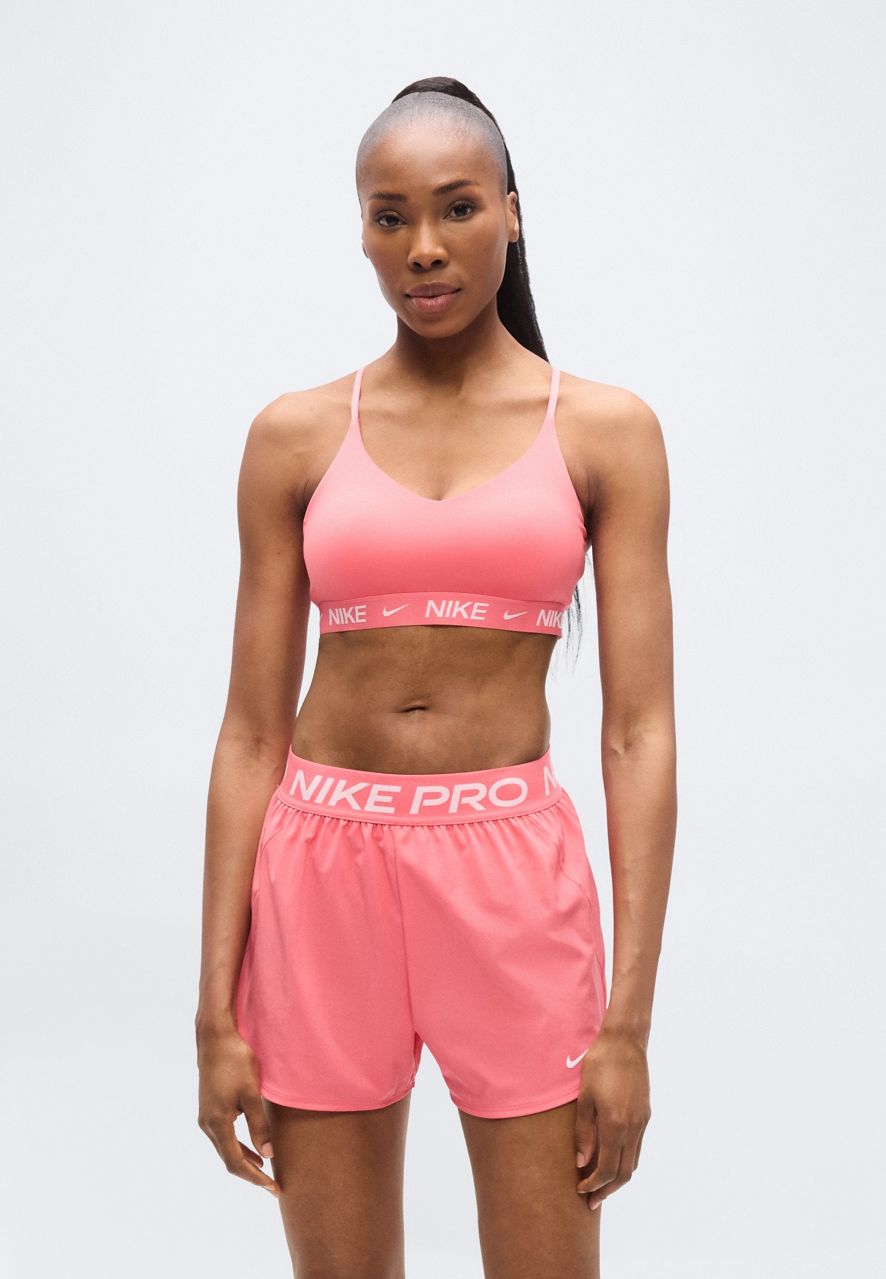 INDY BRA - Light support sports bra - sea coral/white