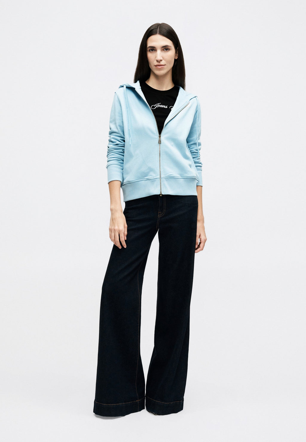 LOGO FOIL - Zip-up sweatshirt - dream blue