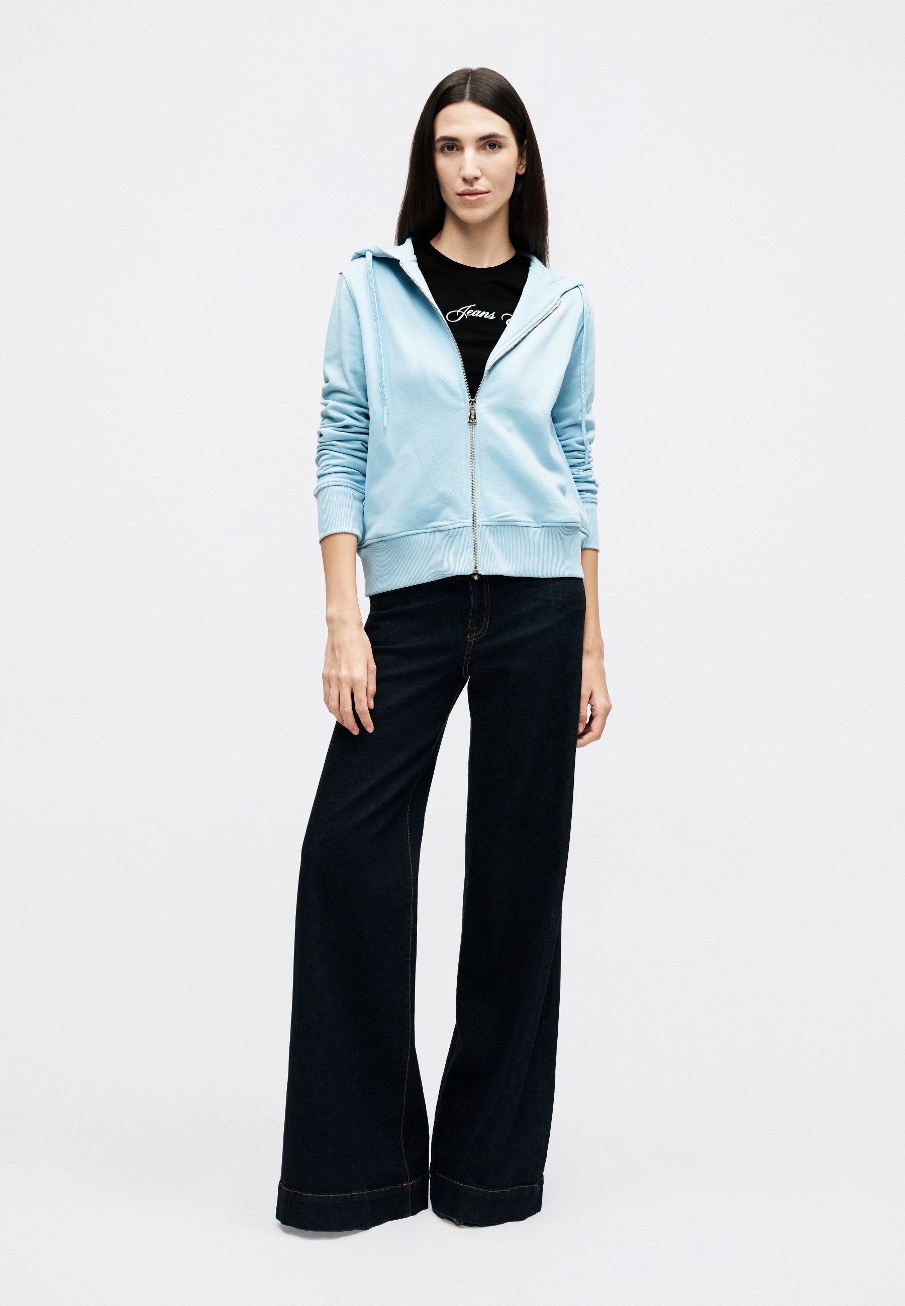 LOGO FOIL - Zip-up sweatshirt - dream blue