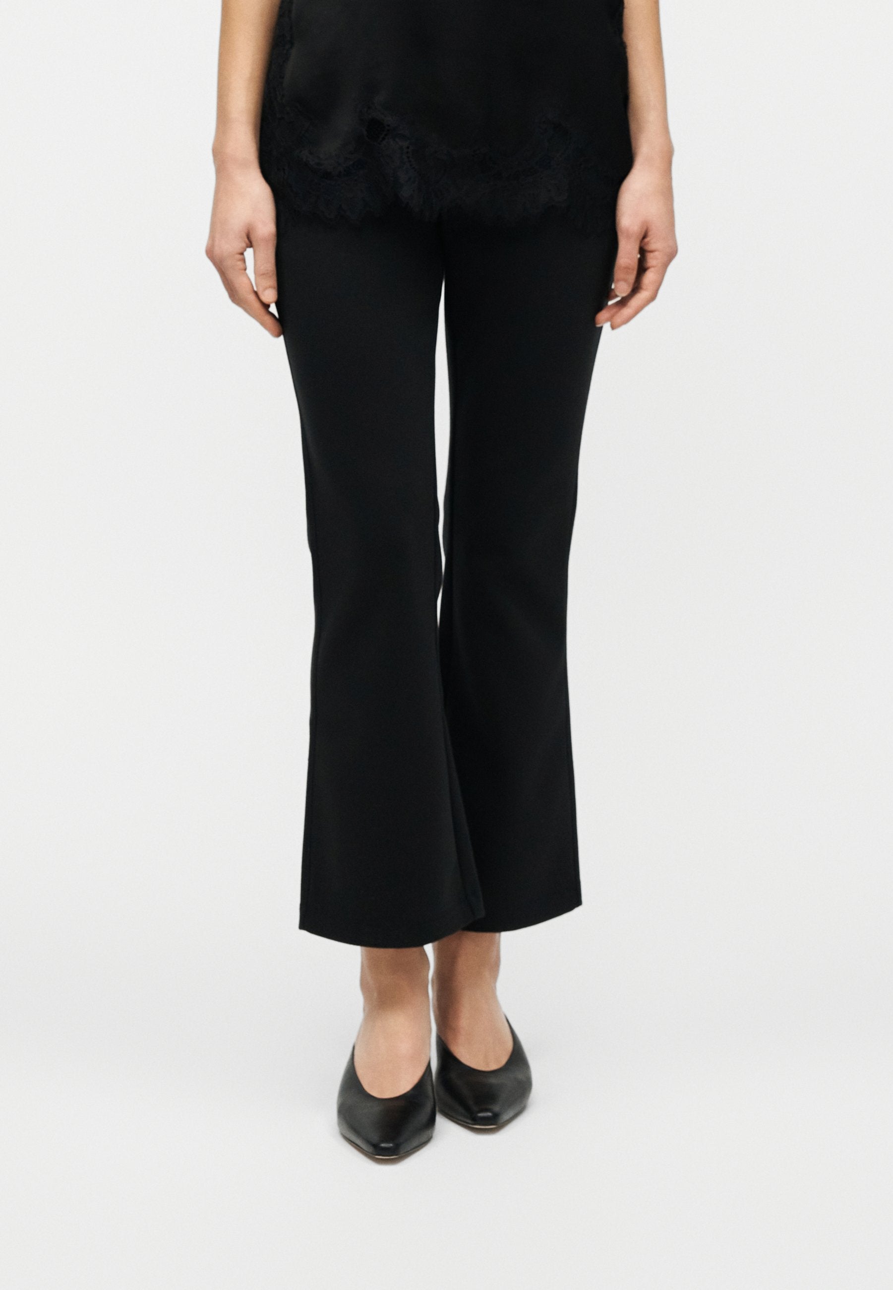 SPACER FIT FLARE PANT - Trousers - black