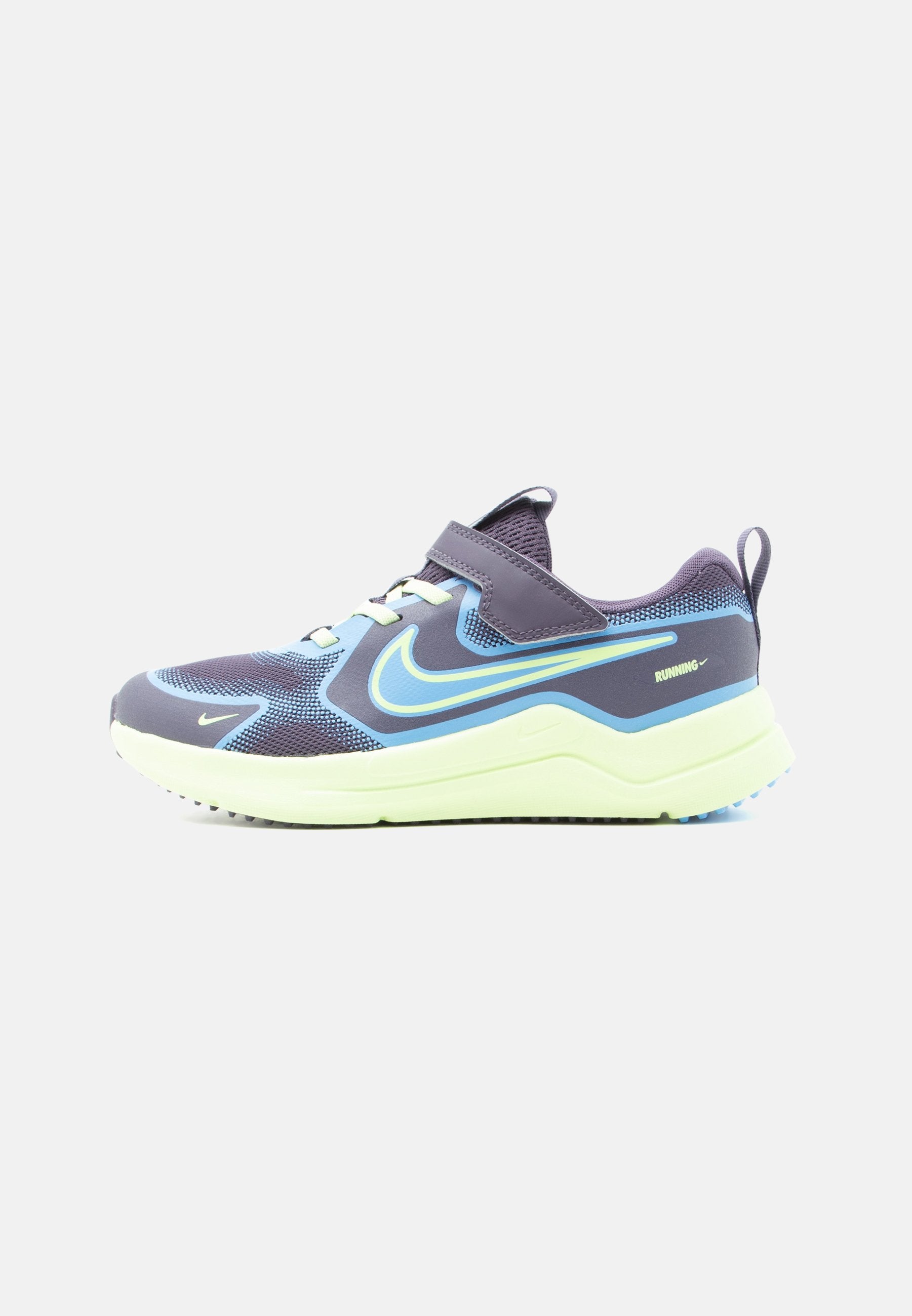 COSMIC RUNNER UNISEX - Road running shoes - dark raisin/light liquid lime/university blue/white