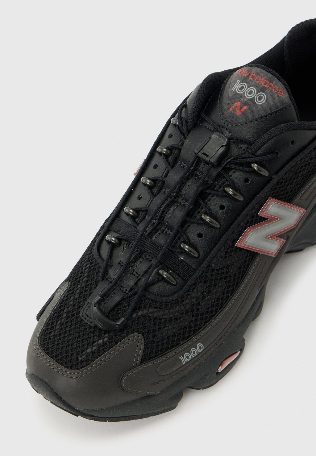 U1000 UNISEX - Baskets - noir métallisé/rouge roche