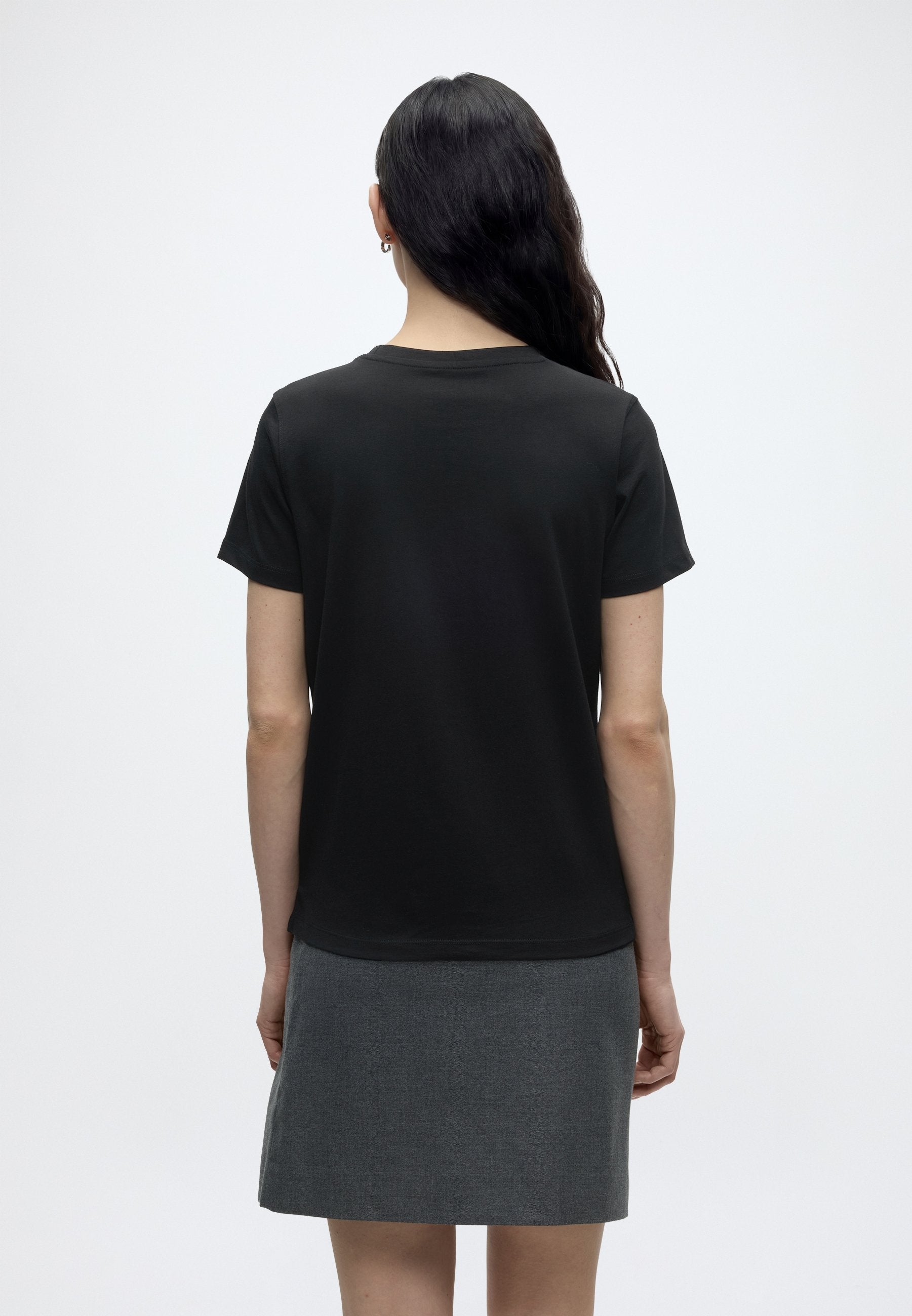 STUDS SCRIPT TEE - Print T-shirt - jet black