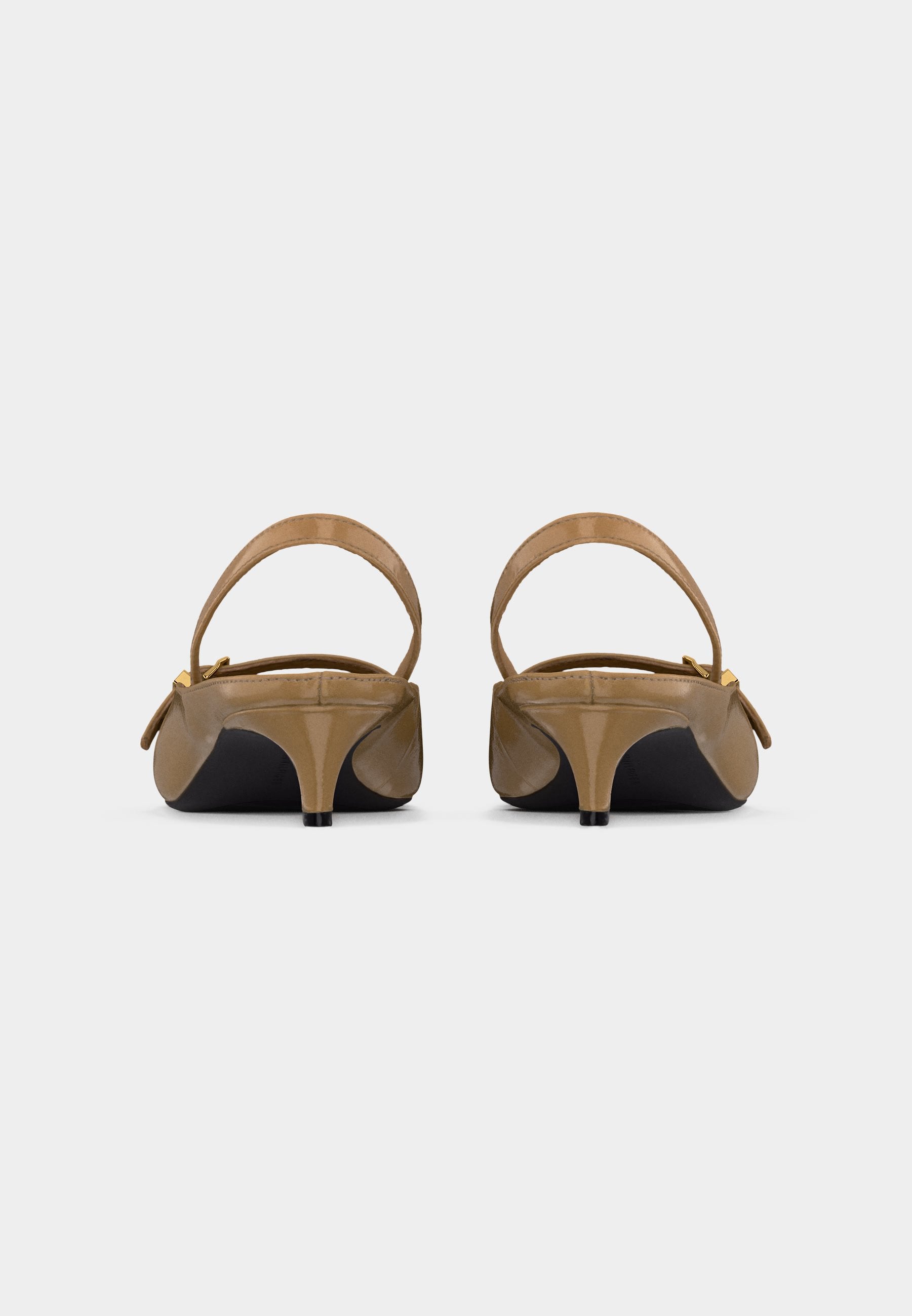 BUCKLE KITTEN SLINGBACK - Slingback ballet pumps - desert