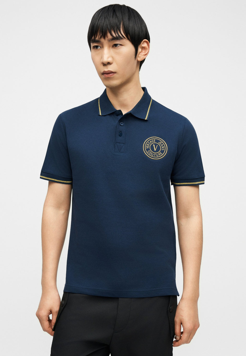 EMBLEM - Polo shirt - ocean/gold-coloured