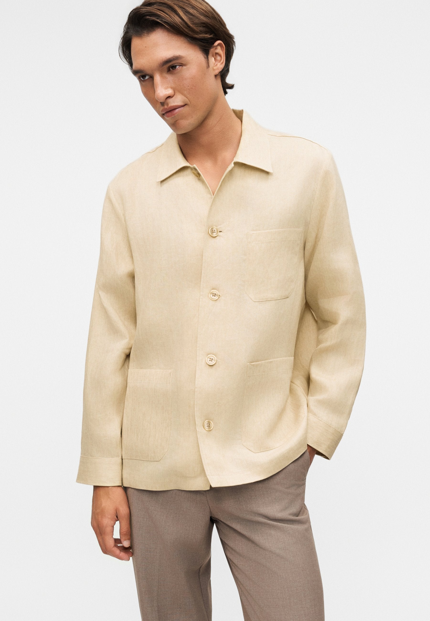 H-CAI-K-3P-262 - Summer jacket - open beige