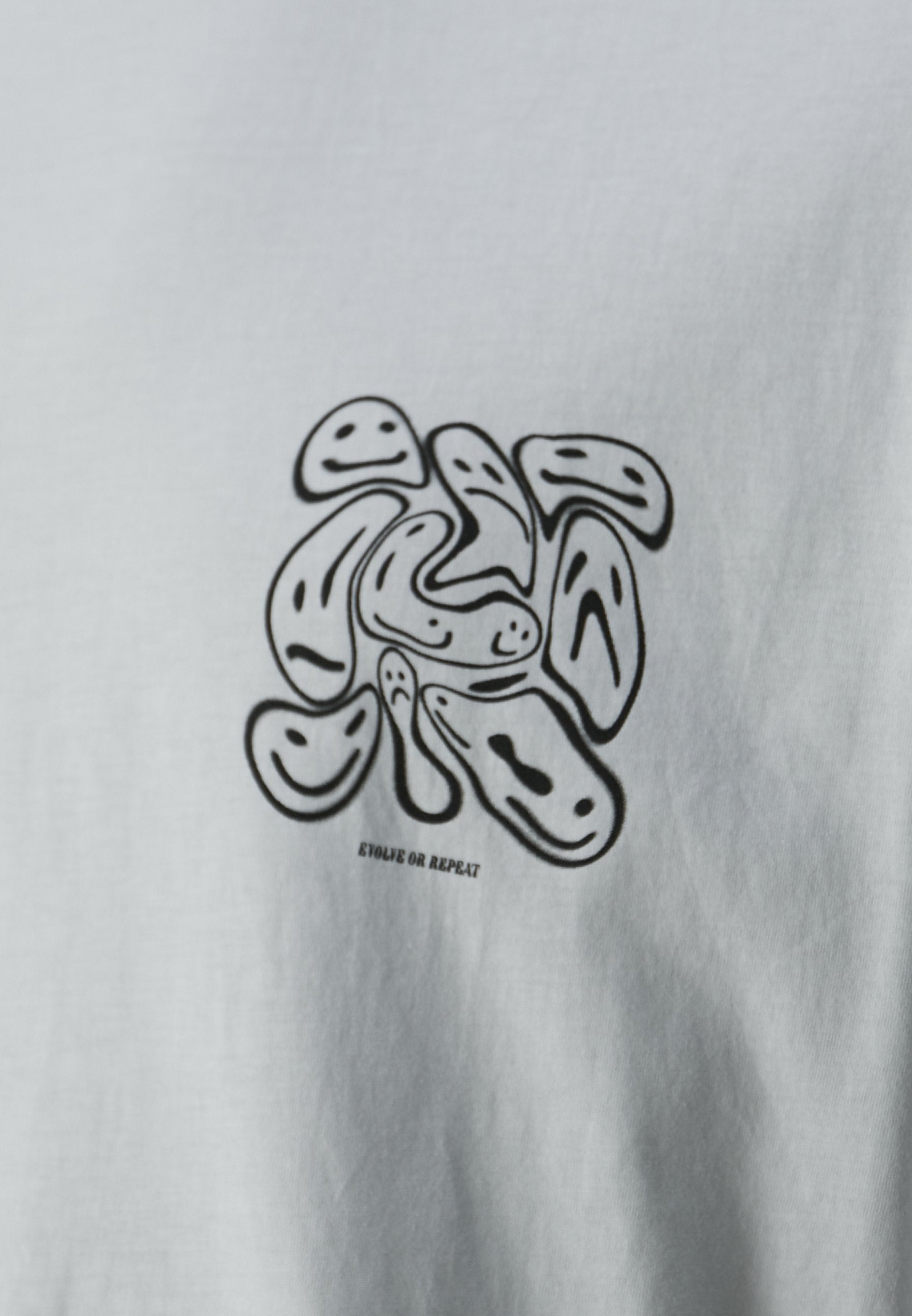 JORLAUGH TEE CREW NECK - Print T-shirt - white