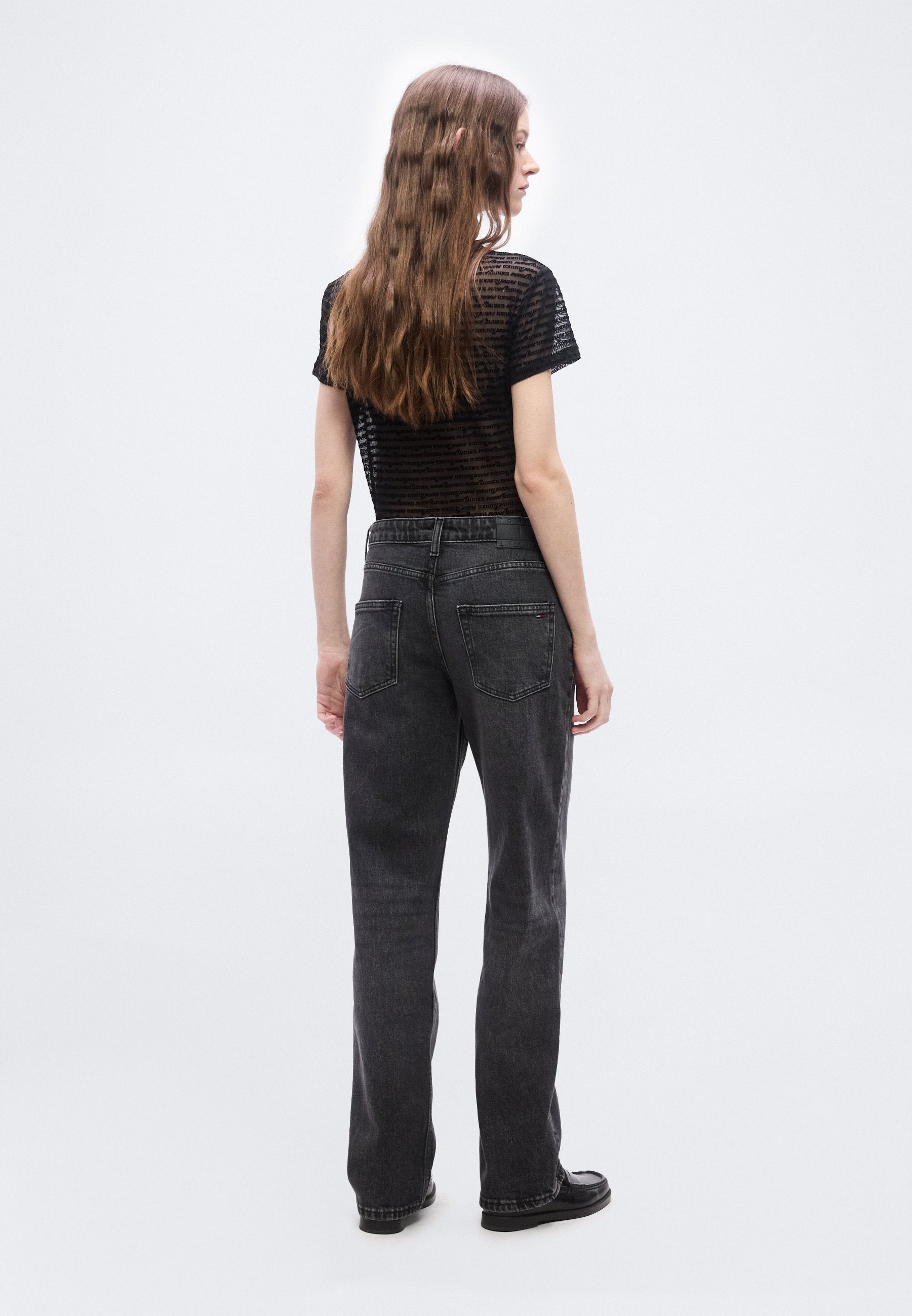 LOW RISE STRAIGHT LEG BLACK JEANS - Straight leg jeans - denim black