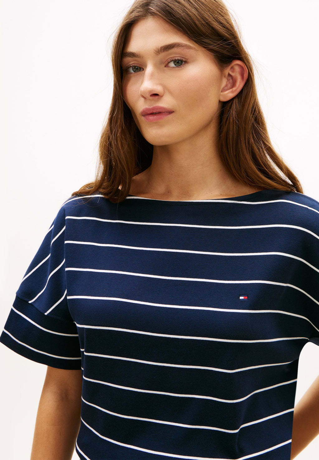 تي شيرت BOAT NECK GROWN-ON SLEEVE - تي شيرت مطبوع - ليلي داكن/إكر