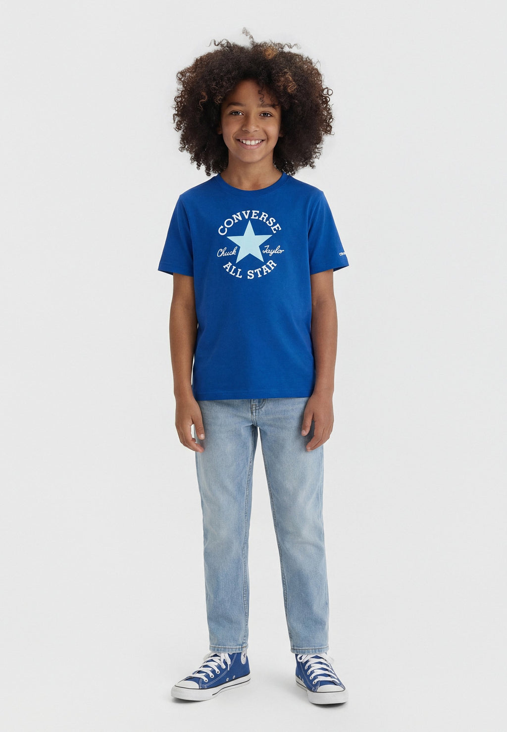 DISSECTED CHUCK PATCH TEE  - Print T-shirt - blue/egret