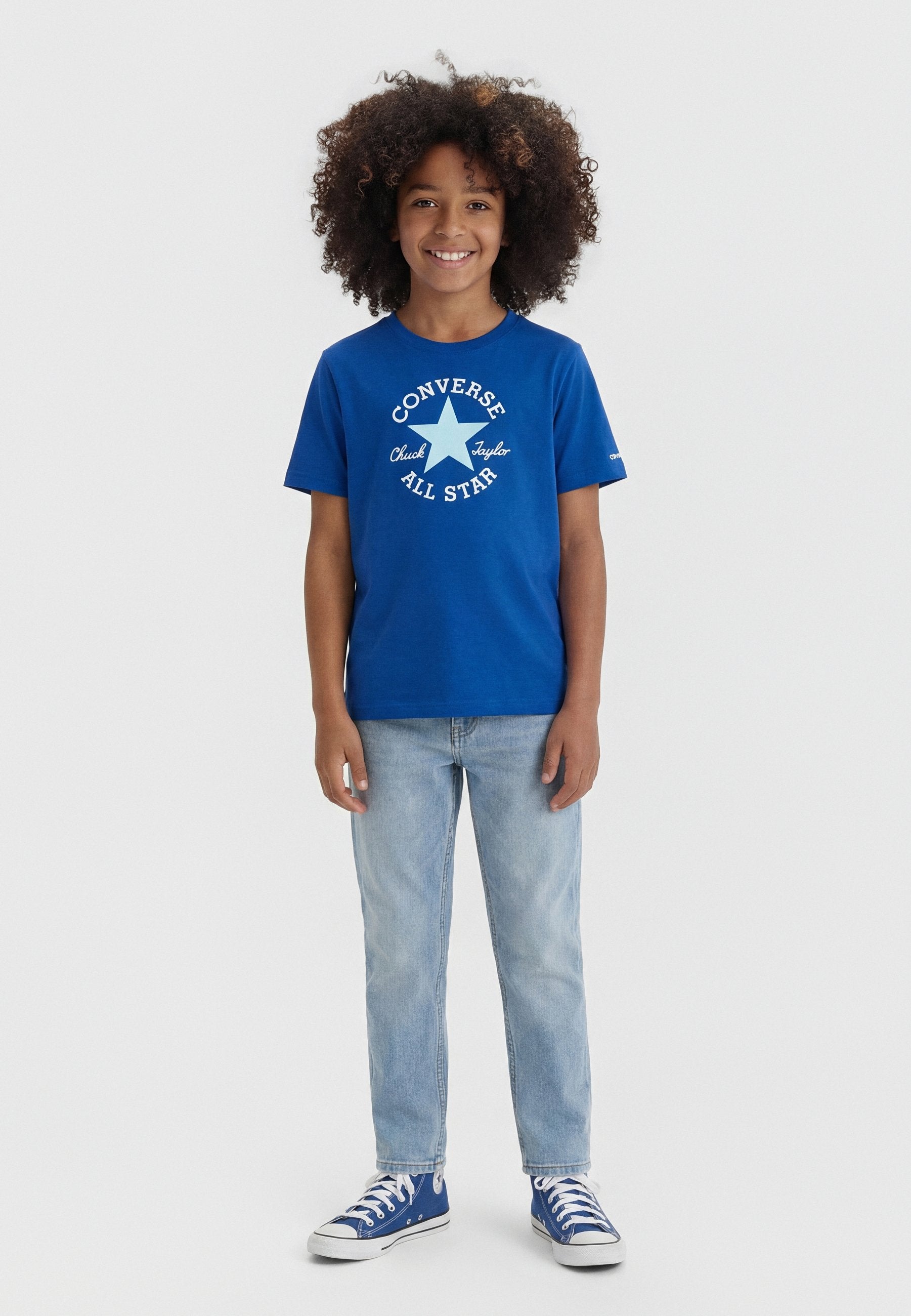 DISSECTED CHUCK PATCH TEE  - Print T-shirt - blue/egret