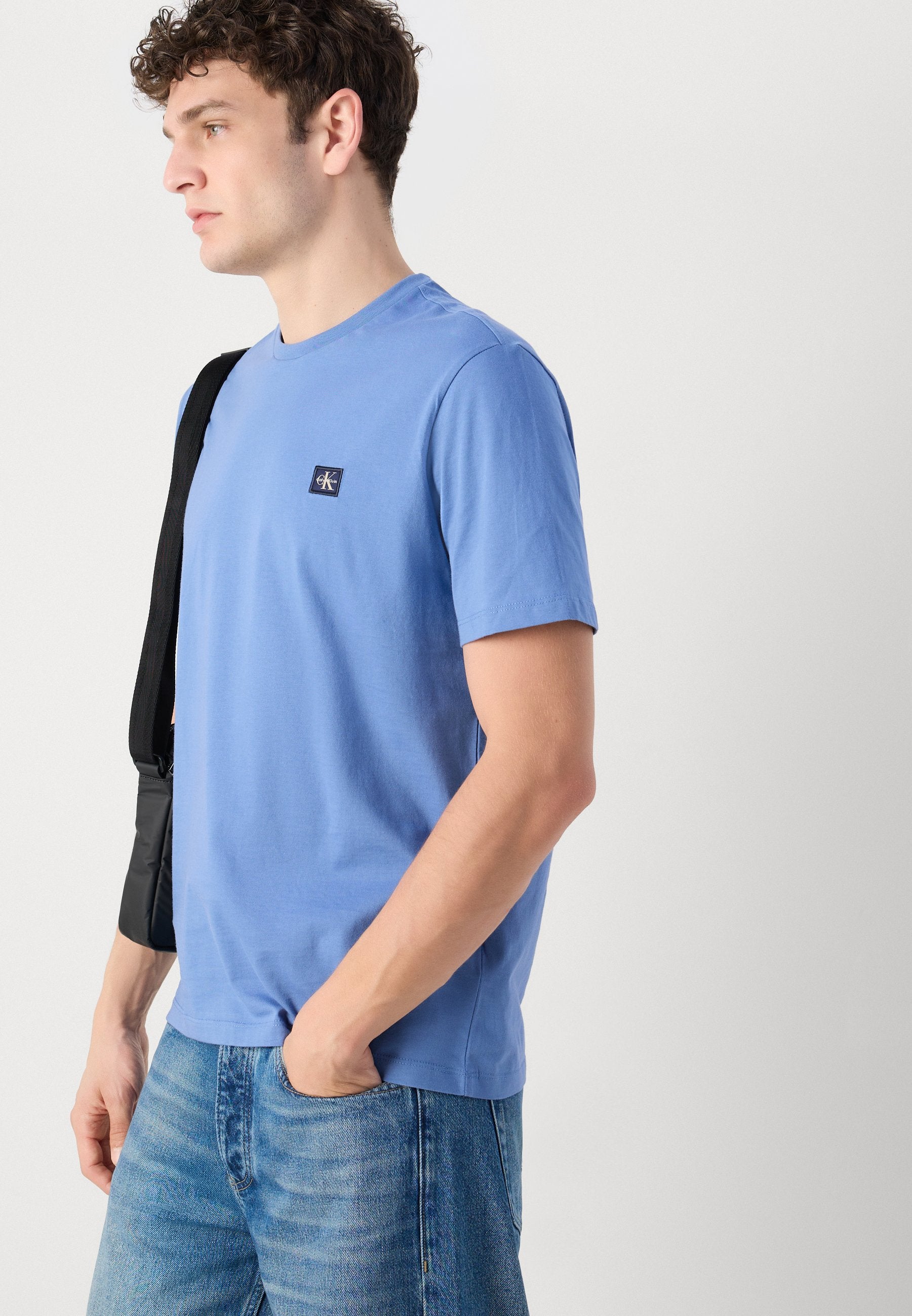 SS BADGE TEE 2'Lİ PAKET - Basic Tişört - siyah/donuk nil mavisi