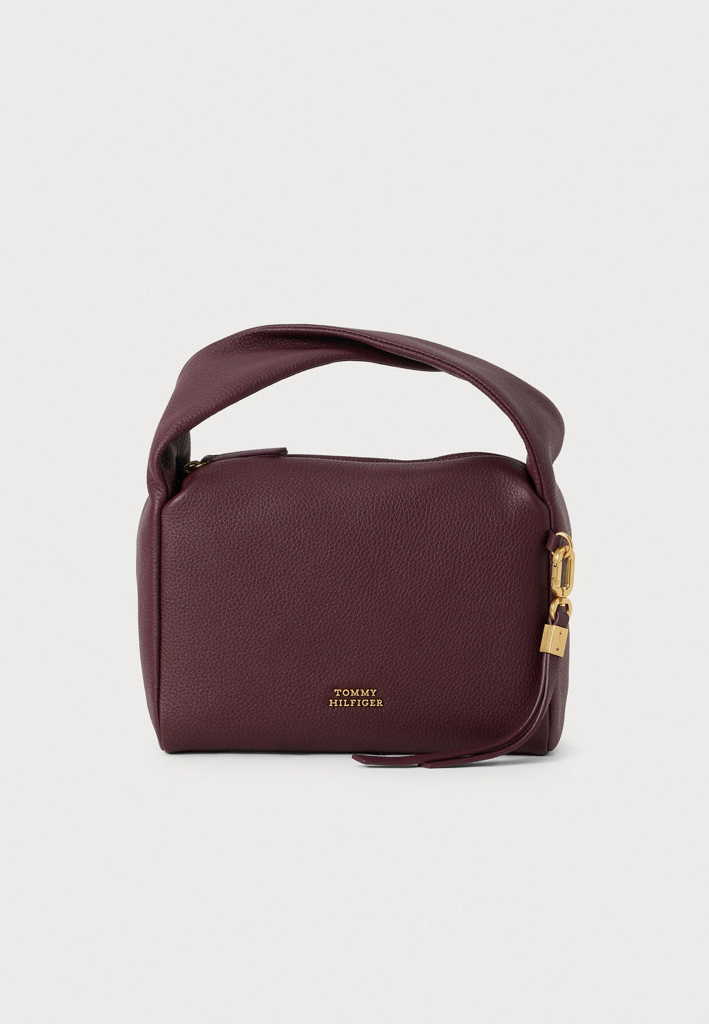 CITY LEATHER TWIST HANDLE BAG - Handbag - marzemino
