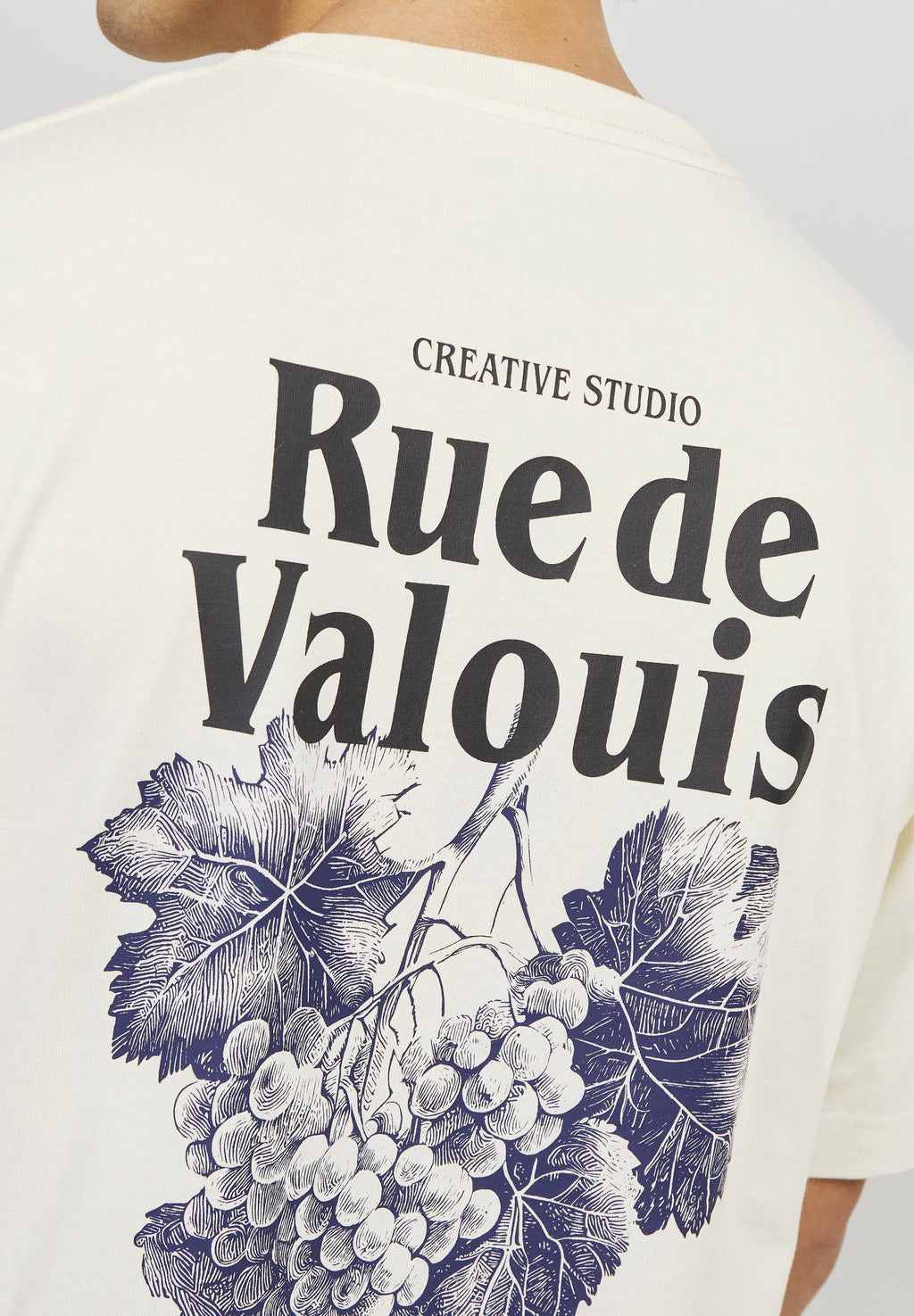 JORPAROS TEE - T-shirt imprimé - imprimé blanc antique:raisins