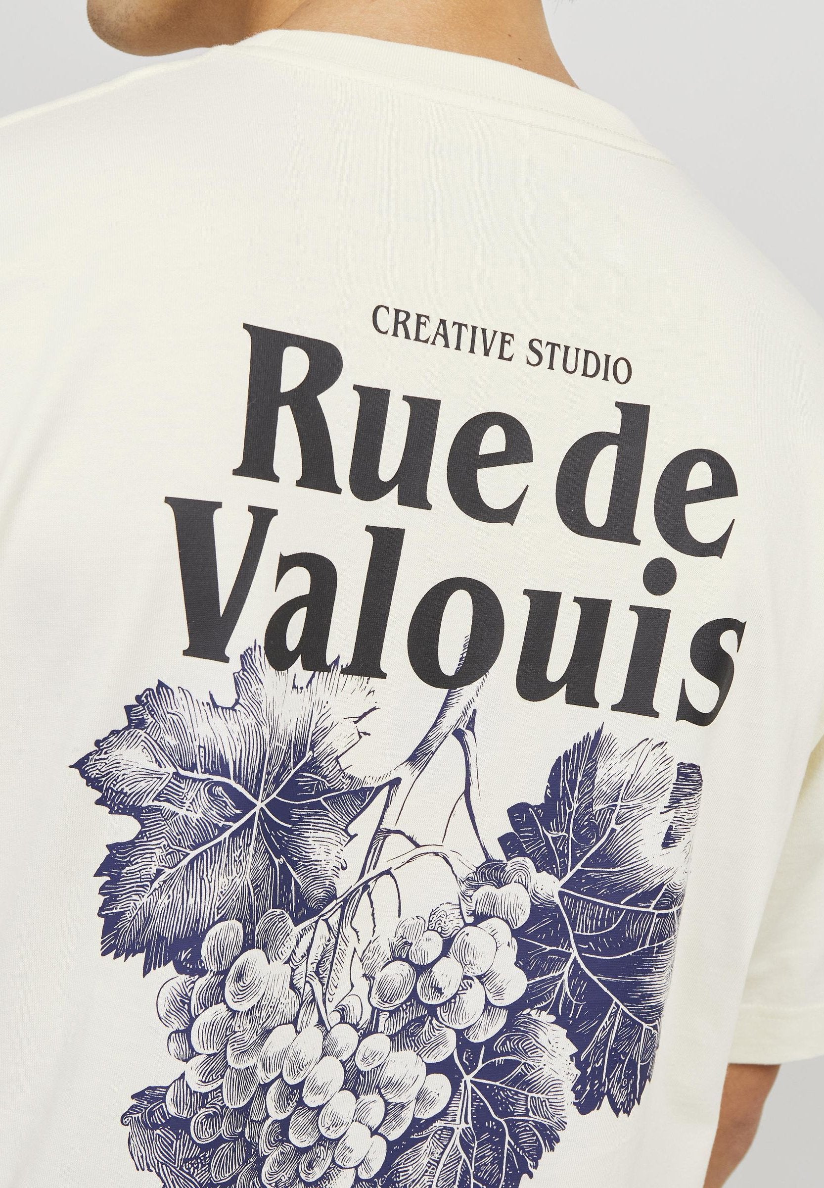 JORPAROS TEE - T-shirt imprimé - imprimé blanc antique:raisins