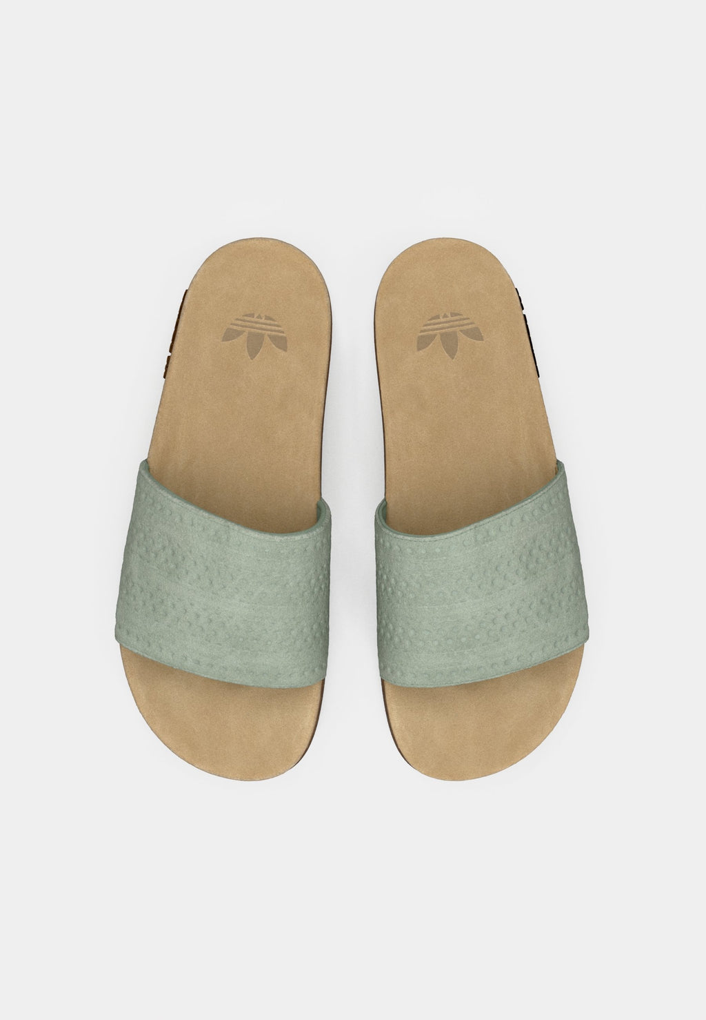 ADILETTE UNISEX - Mules - silver-coloured green/cardboard
