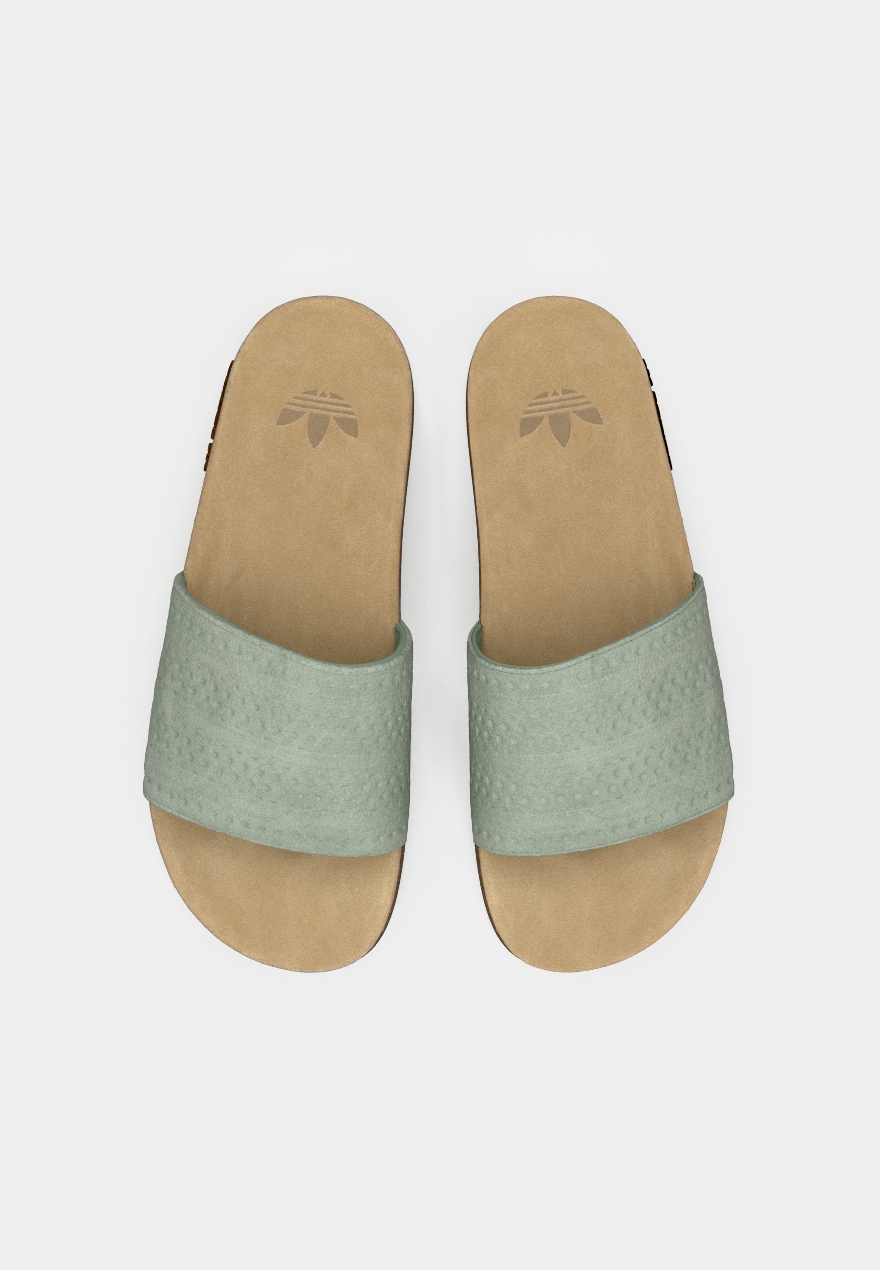 ADILETTE UNISEX - Terlik - gümüş rengi yeşil/karton