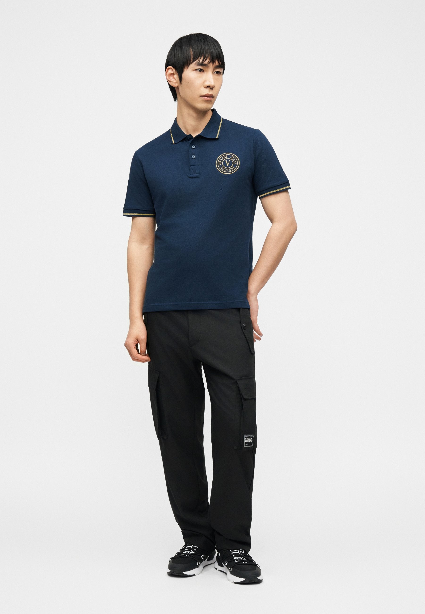 EMBLEM - Polo shirt - ocean/gold-coloured