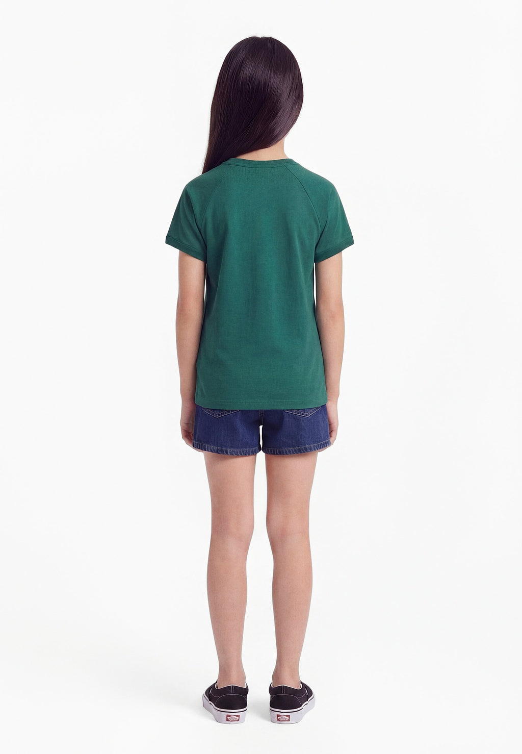 T-SHIRT 3 BANDES UNISEXE - T-shirt imprimé - team dark green/white