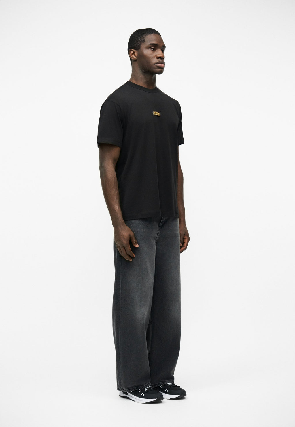 PLACHET UNISEX - Print T-shirt - black/gold-coloured