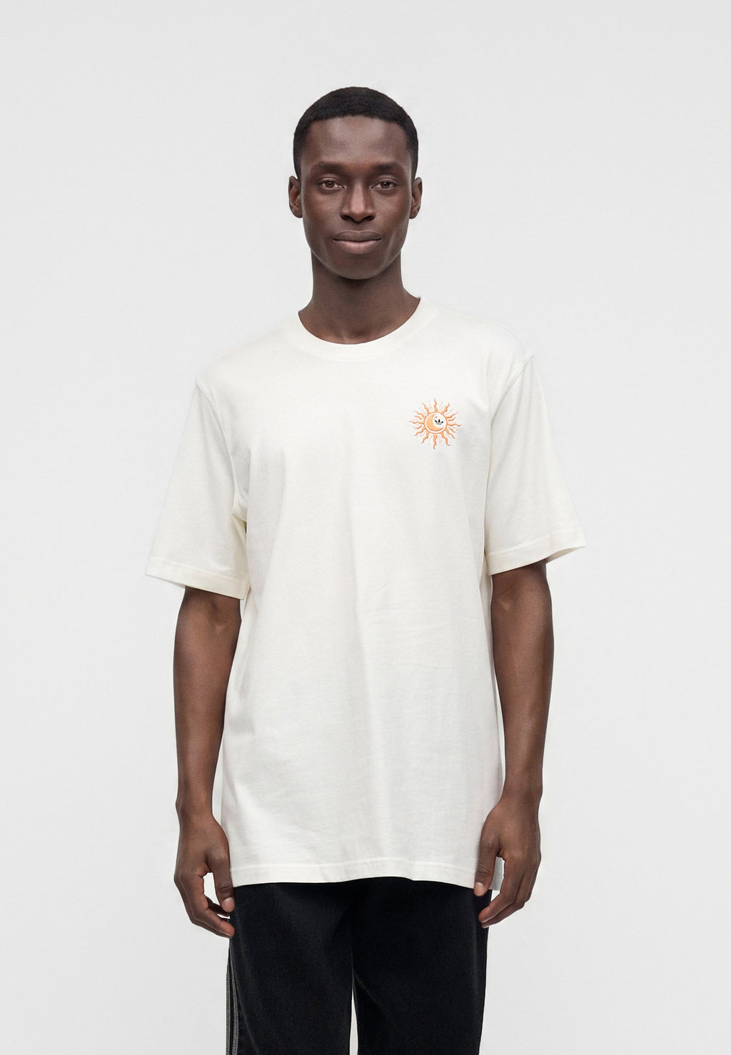 SUN GRAPHIC LOOSE TEE UNISEX - Print T-shirt - off white