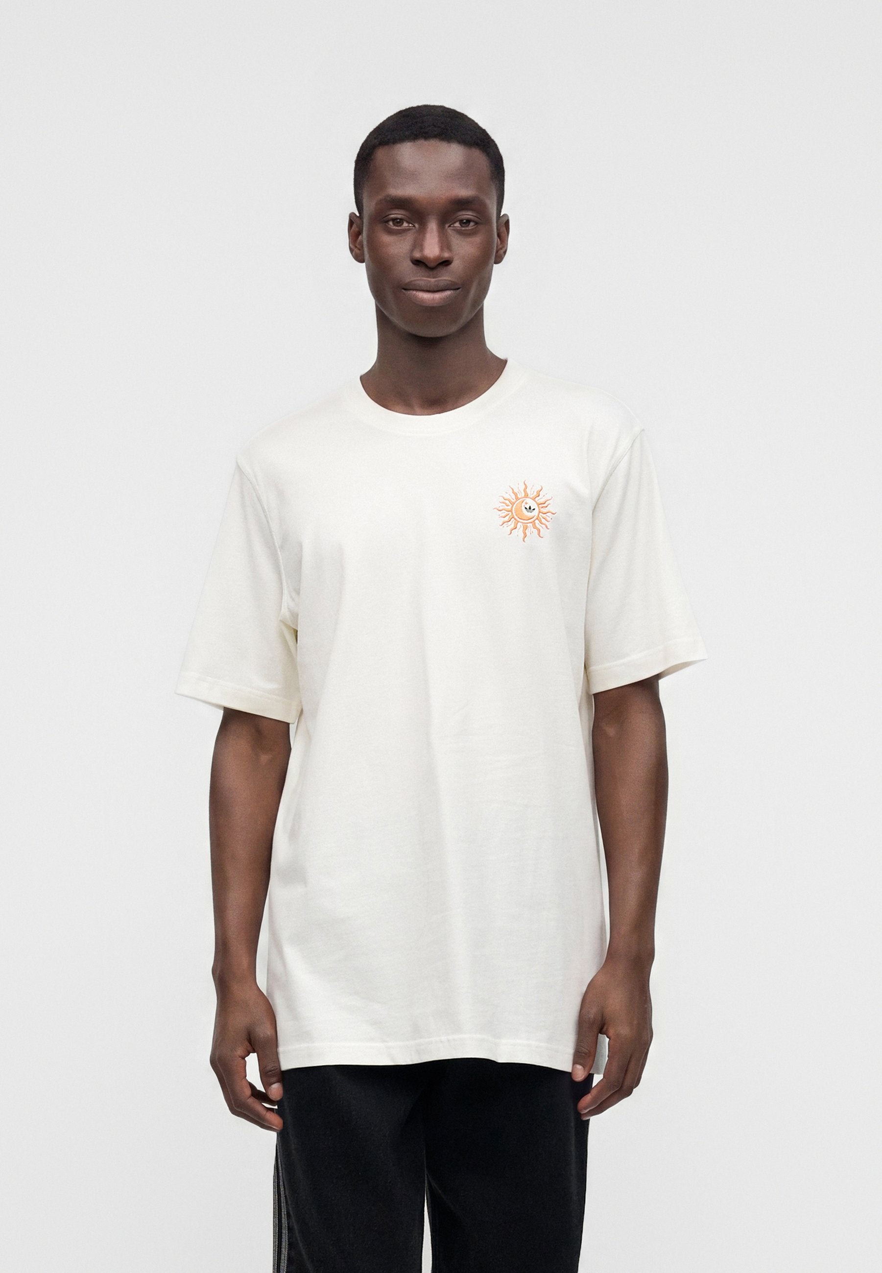 SUN GRAPHIC LOOSE TEE UNISEX - Print T-shirt - off white