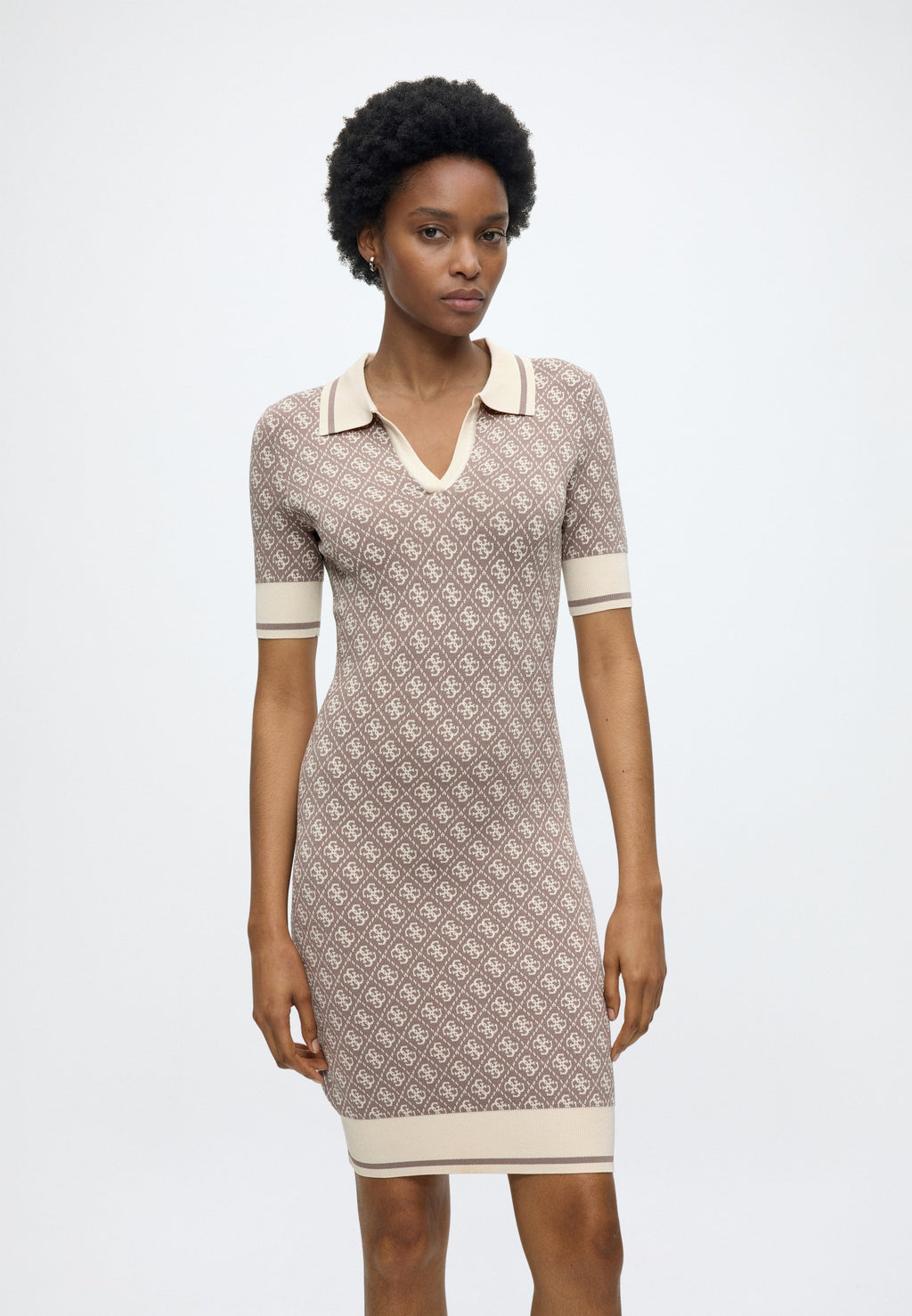 SS LISE 4G LOGO POLO STWR DRES - Jumper dress - pearl oyster and sil