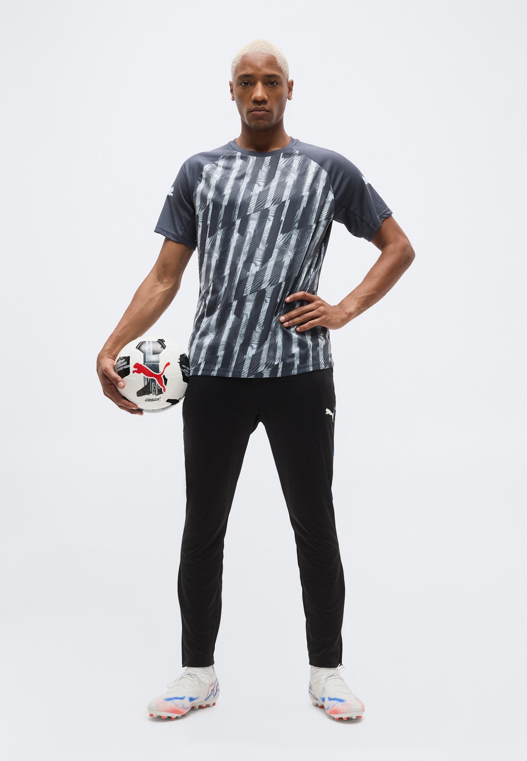 INDIVIDUALLIGA GRAPHIC  - Sports T-shirt - gray/vapor gray/icy blue