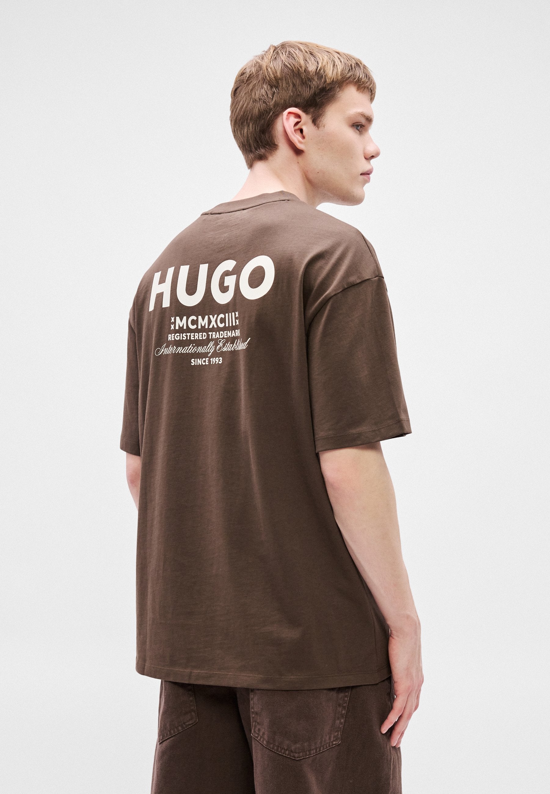 NALONO - Print T-shirt - dark brown