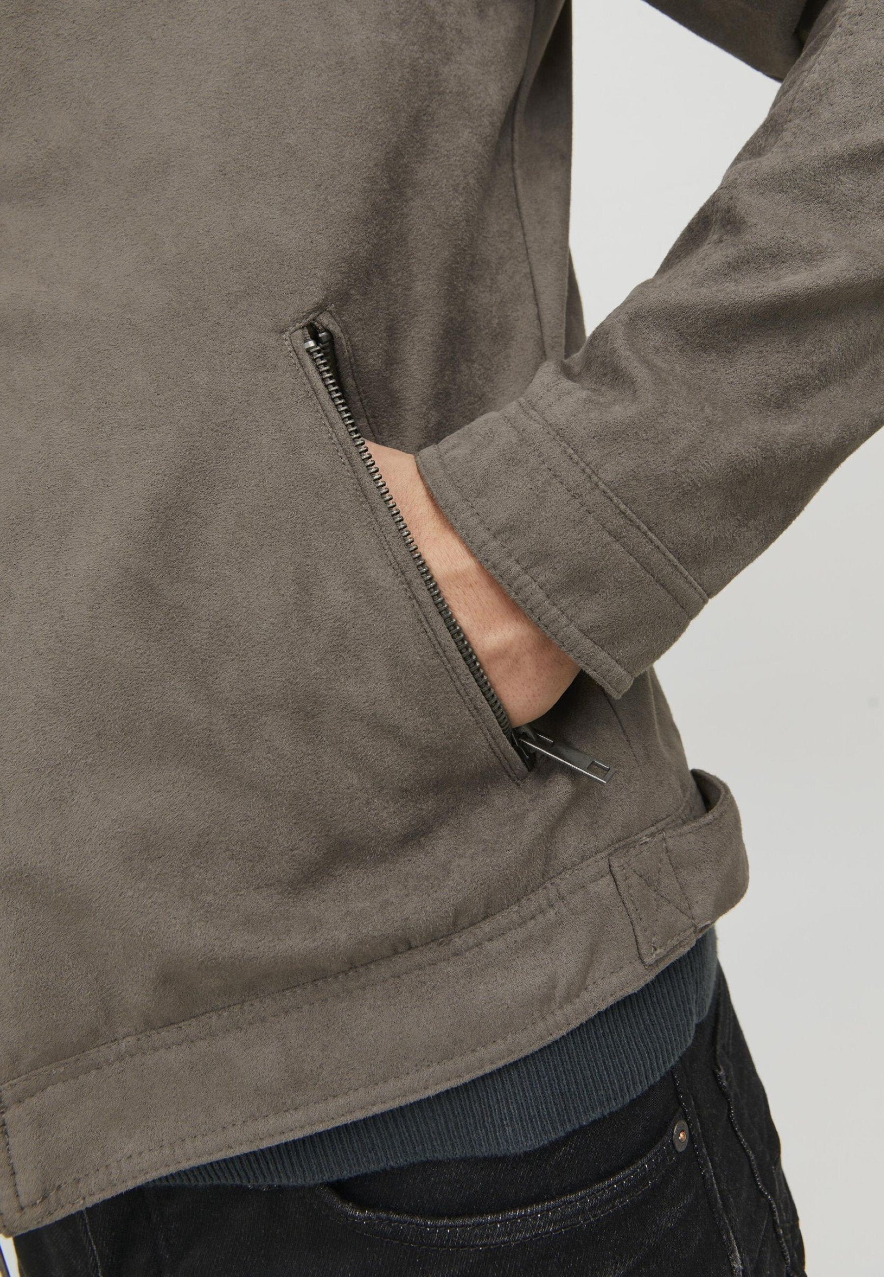 EROCKY BIKER COUPE CLASSIQUE - Blouson en similicuir - marron foncé