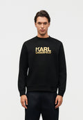CREW NECK - Sweatshirt - black/gold-coloured